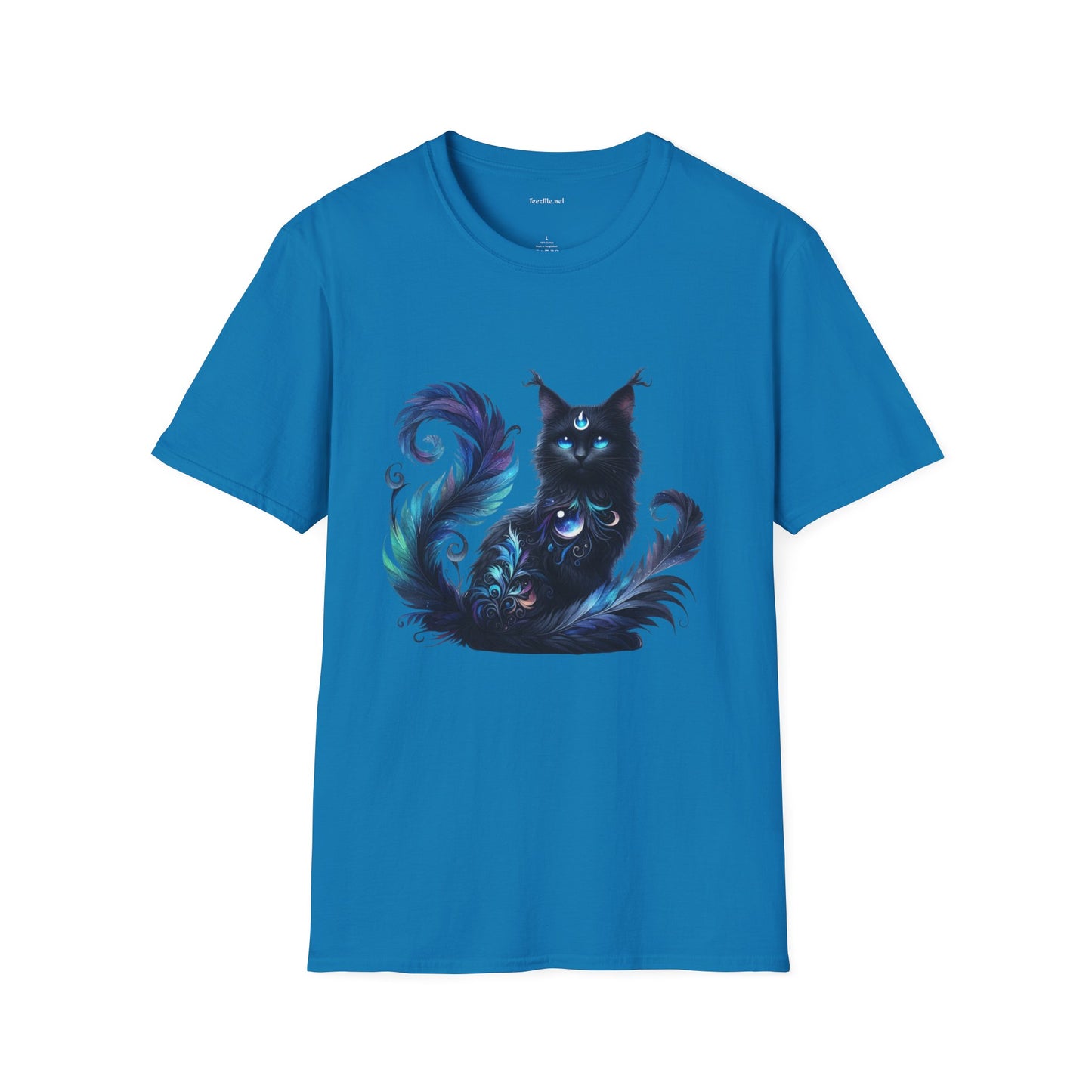 Black Spiritual Cat - Shirt 100% Cotton Graphic