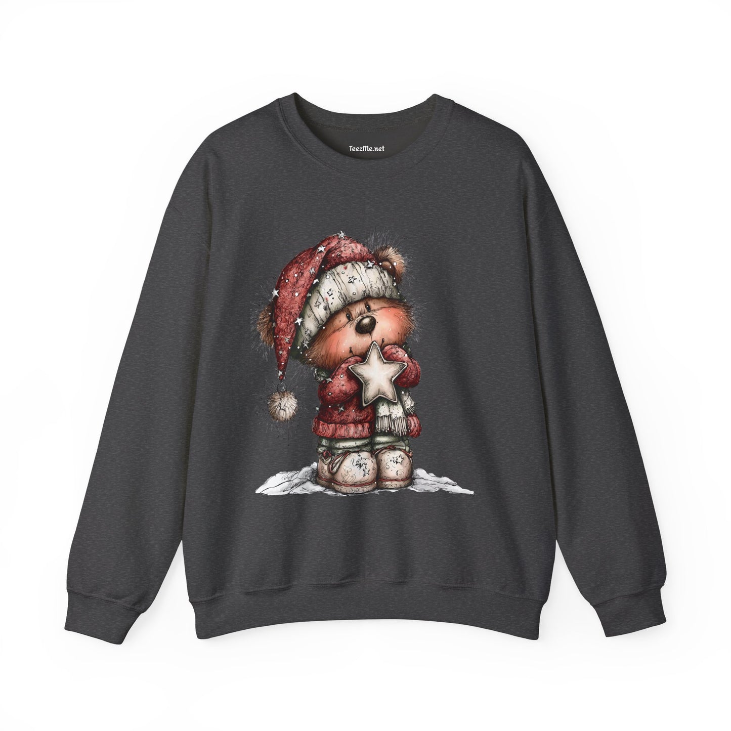 Whimsical Christmas Bear Unisex Heavy Blend™ Crewneck Sweatshirt