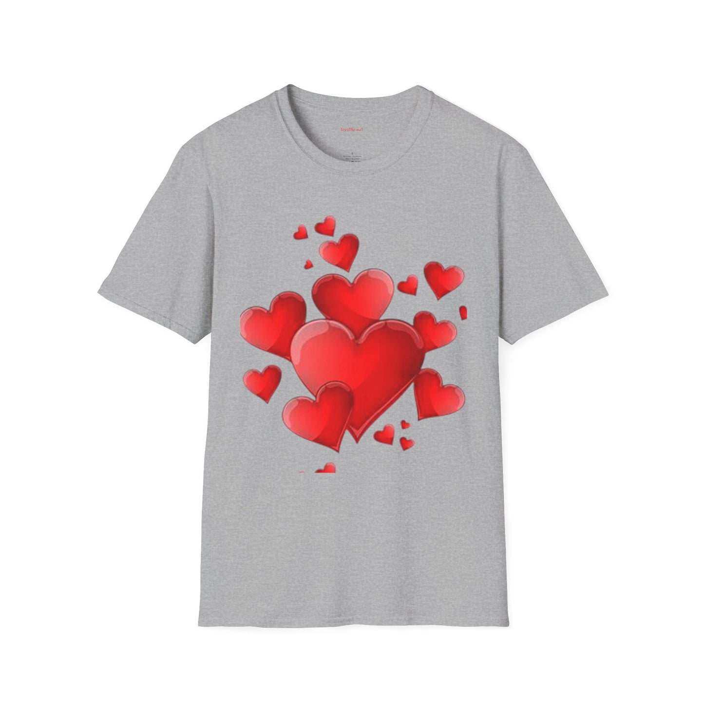 Red Hearts - Unisex Softstyle T-Shirt 100% Cotton Graphic