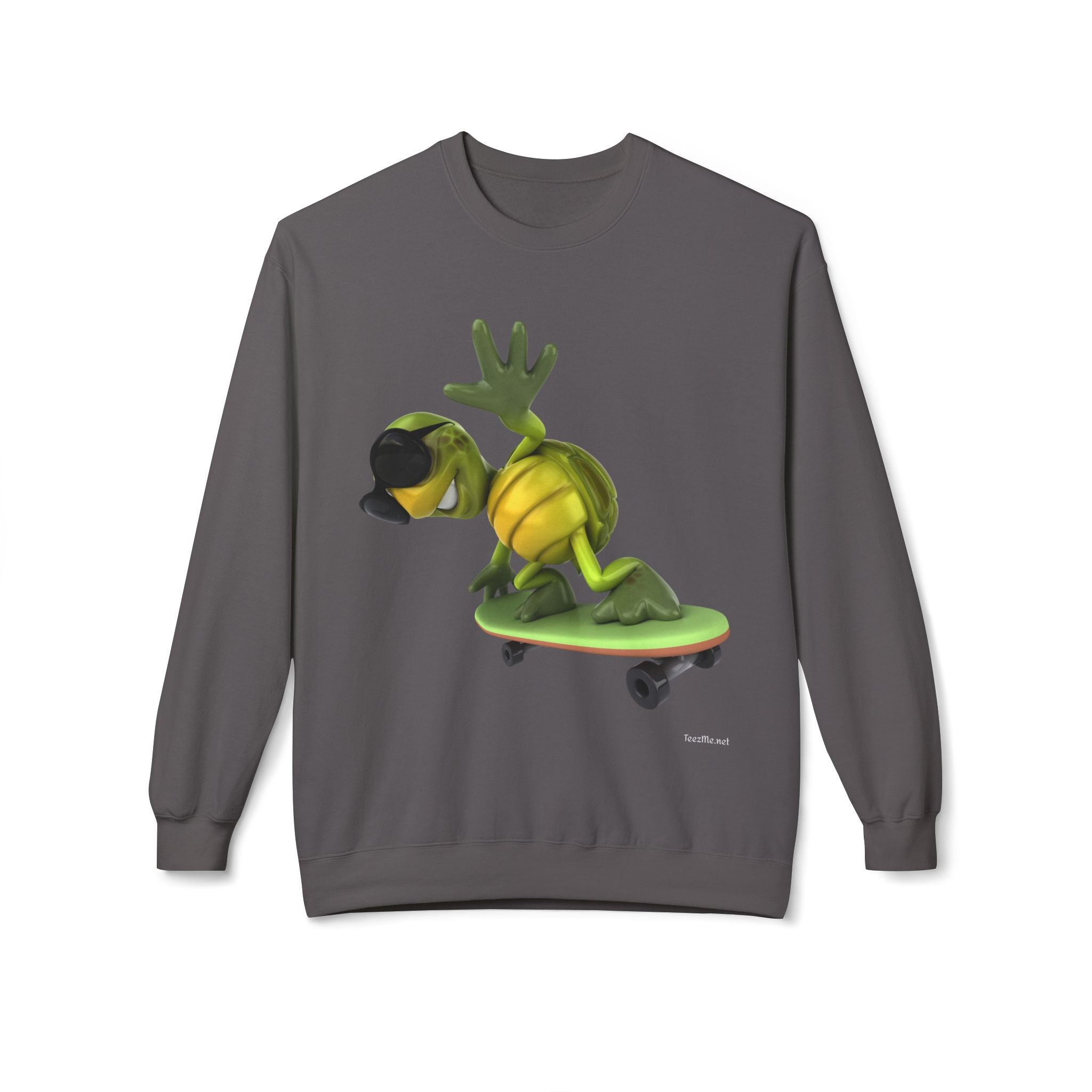 Turtle Skate - Unisex Midweight Softstyle Fleece Crewneck Sweatshirt