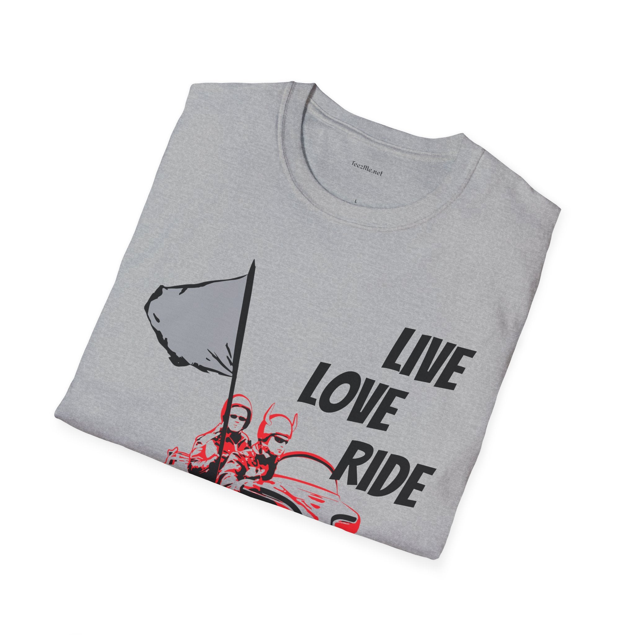 Live Love Ride - Unisex Softstyle T-Shirt 100% Cotton Graphic Motorcycle Harley