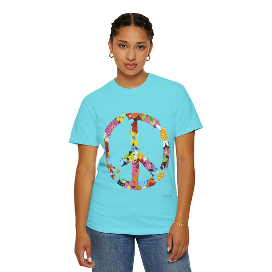 Peace Sign Unisex Garment-Dyed T-shirt