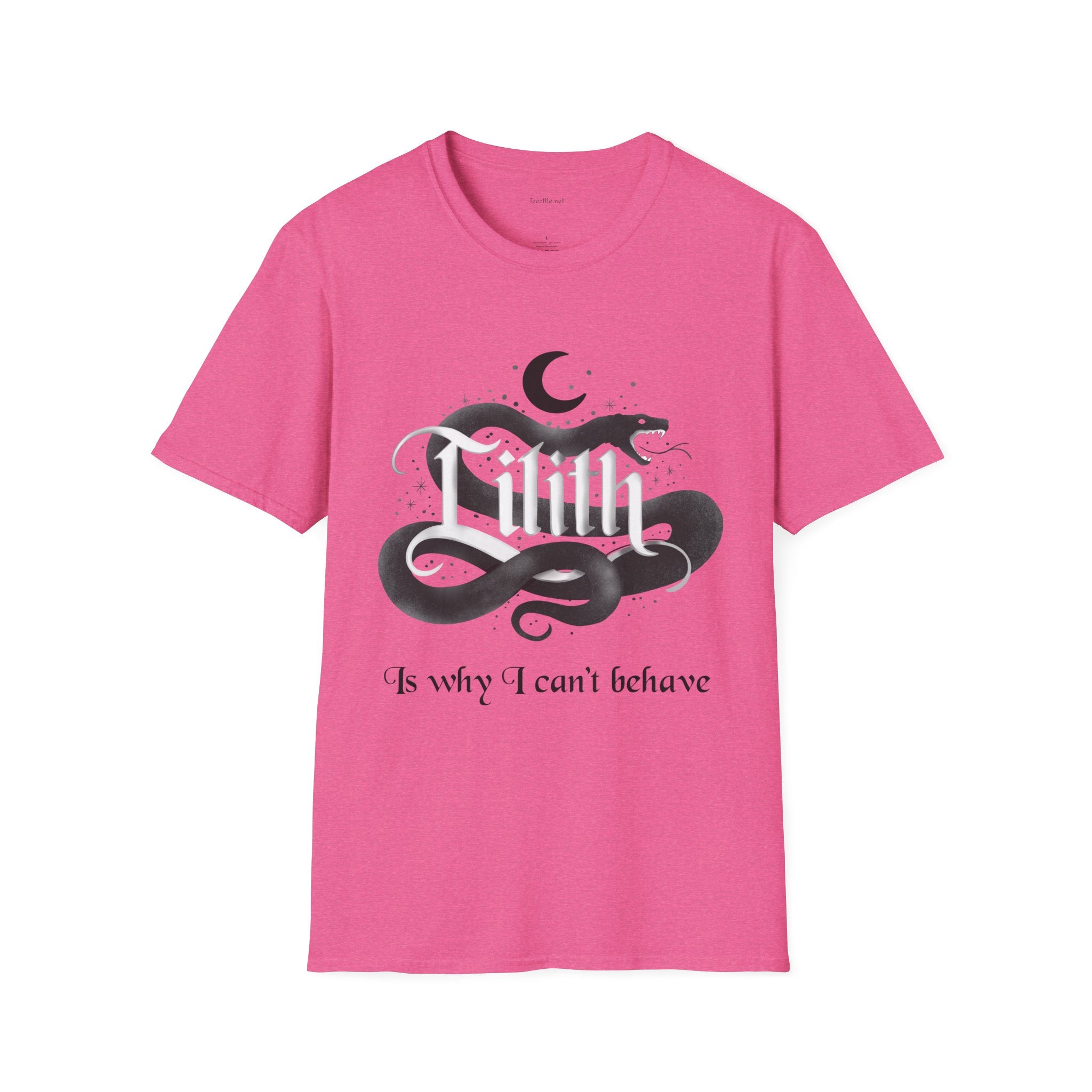 Lilith Is Why I Can't Behave Unisex Softstyle T-Shirt 100% Cotton Graphic