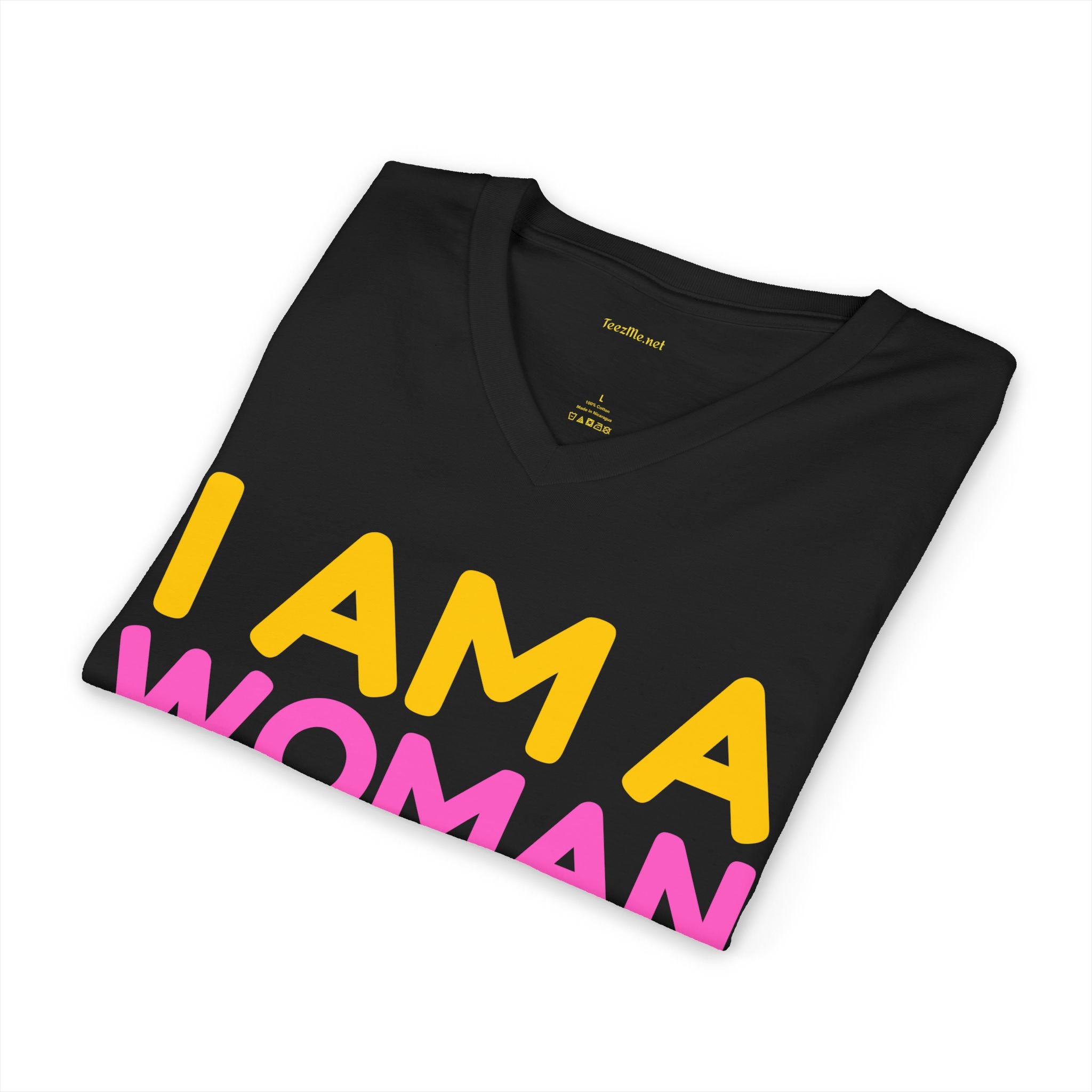 I Am A Woman Watch Me Vote V-Neck Statement Tee