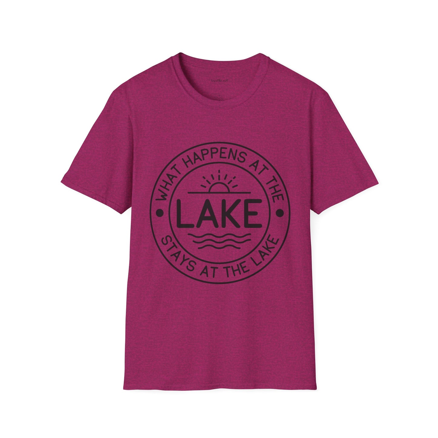 What Happens At The Lake Unisex Softstyle T-Shirt 100% Cotton Graphic