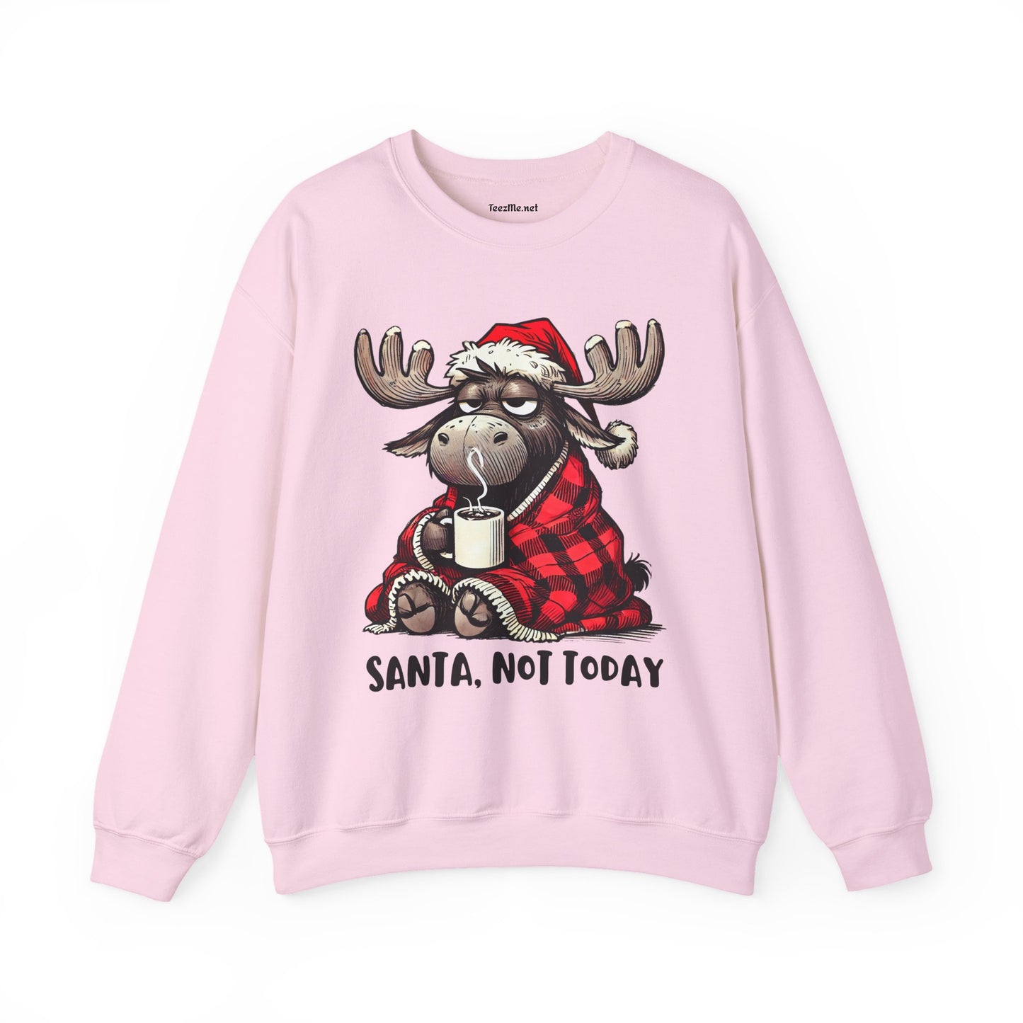 Santa, Not Today Moose Unisex Heavy Blend™ Crewneck Sweatshirt Graphic