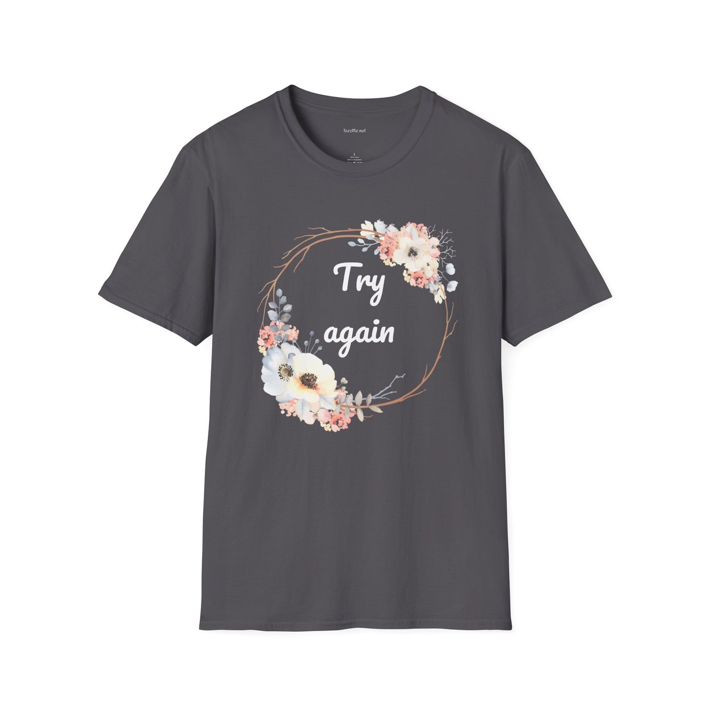Try again - Unisex Softstyle T-Shirt 100% Cotton Graphic