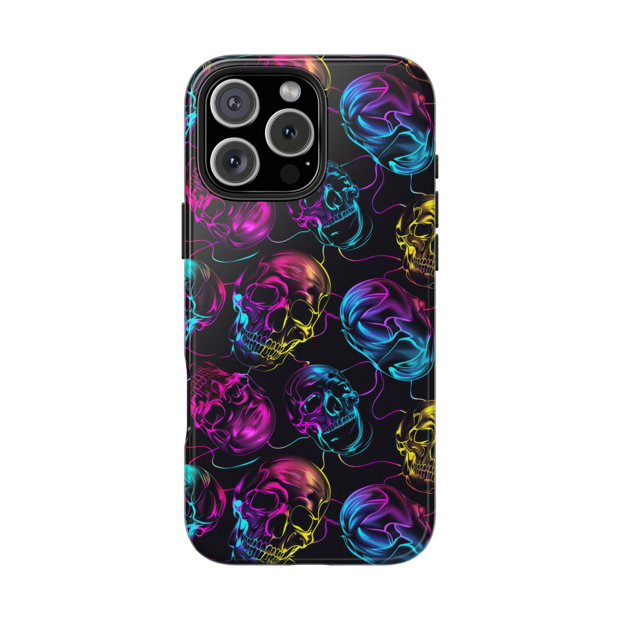 Neon Skull Cell Phone Case Tough Phone Cases