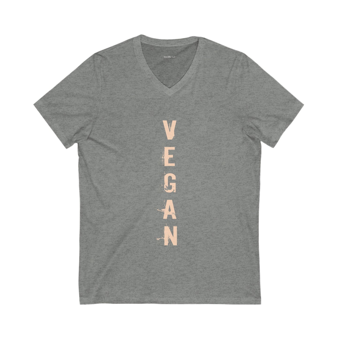 VEGAN Unisex Jersey Short Sleeve V-Neck Tee