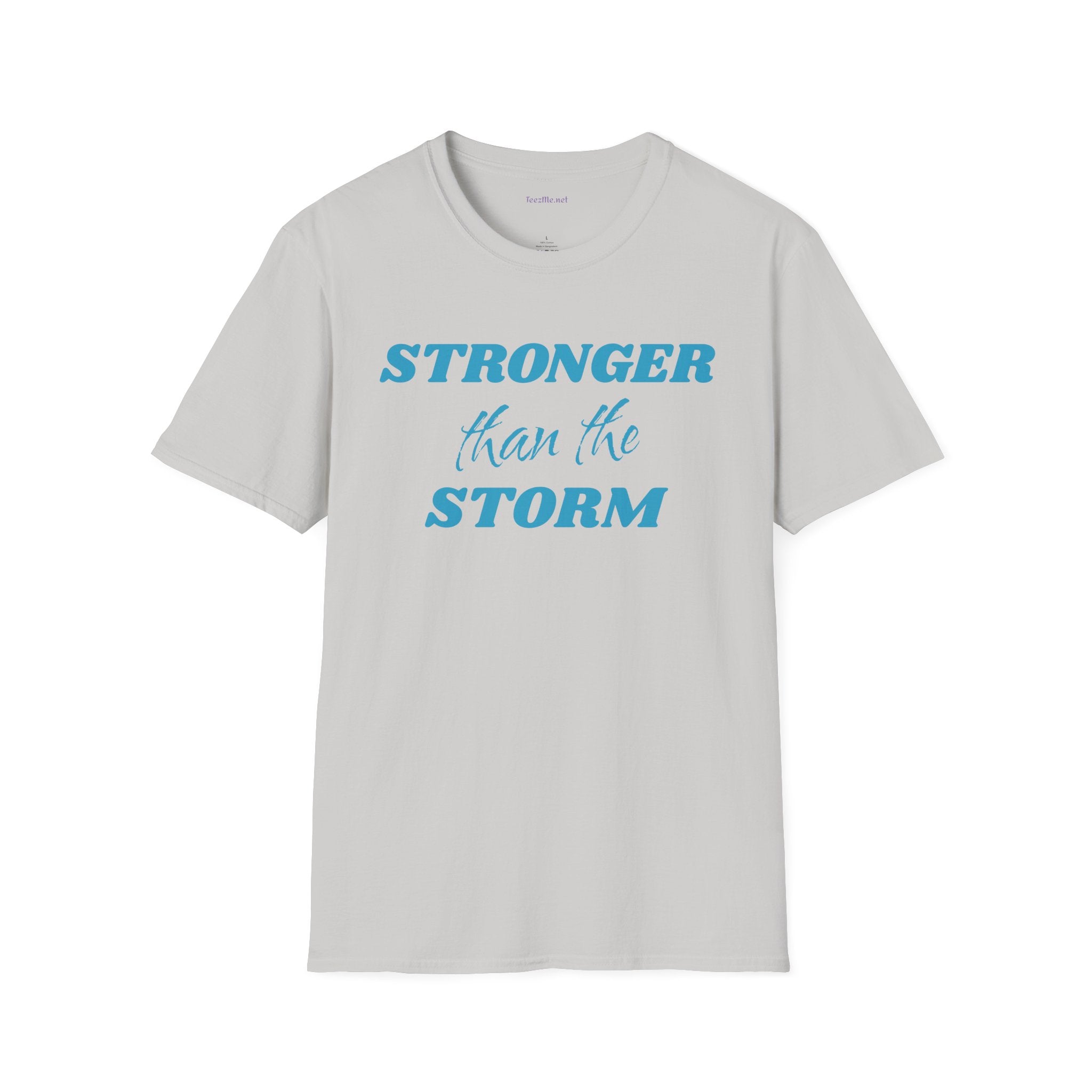 Stronger than the Storm Ovarian Cancer Unisex Softstyle T-Shirt 100% Cotton Graphic