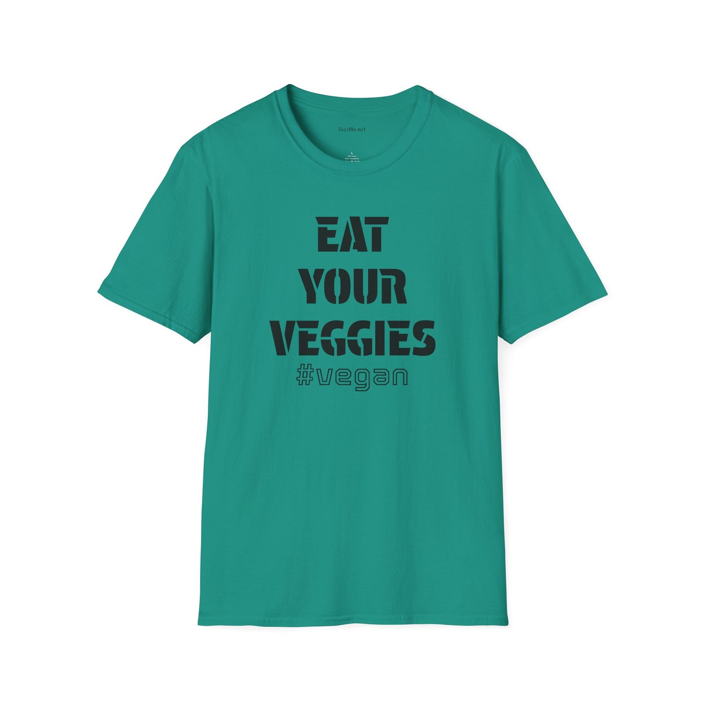 Eat Your Veggies #vegan Unisex Softstyle T-Shirt 100% Cotton Graphic