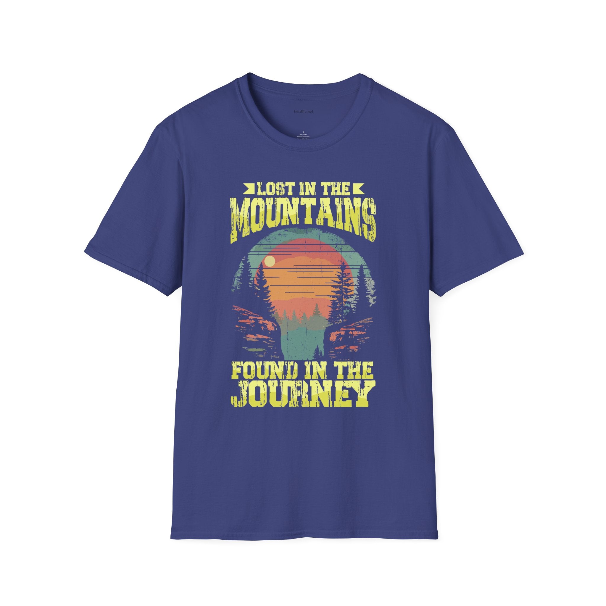 Lost in the Mountain - Unisex Softstyle T-Shirt 100% Cotton Graphic