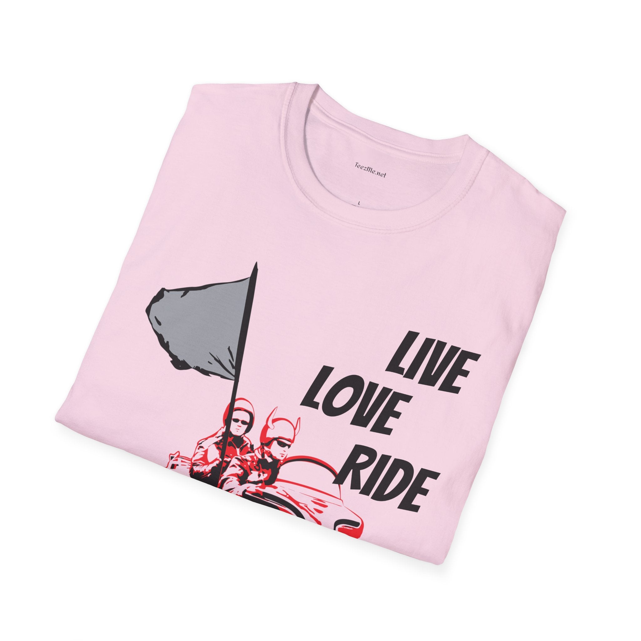 Live Love Ride - Unisex Softstyle T-Shirt 100% Cotton Graphic Motorcycle Harley