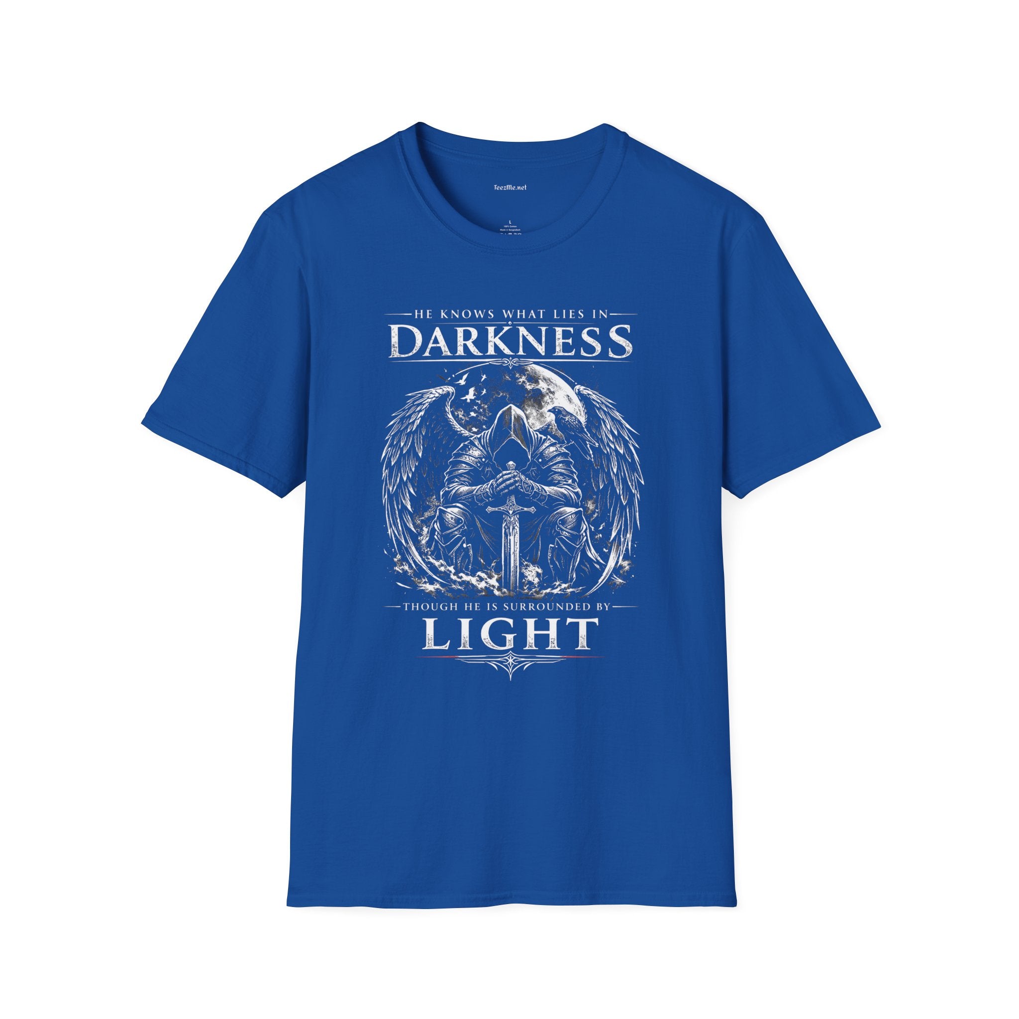 He Knows What Lies In Darkness Unisex Softstyle T-Shirt 100% Cotton Graphic