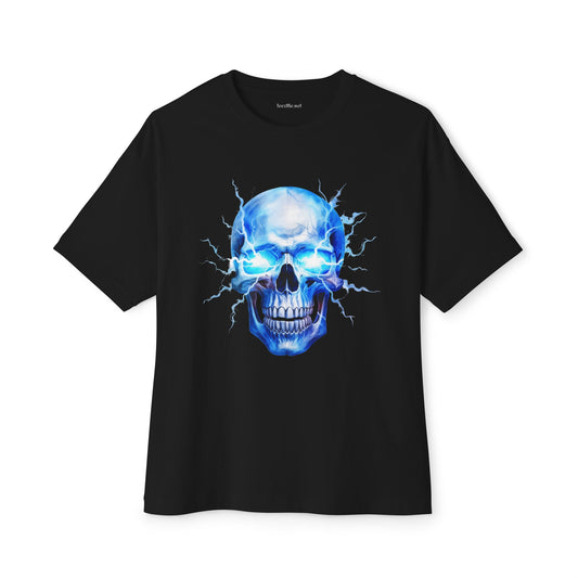 Blue Skull 04 Unisex Oversized Boxy Tee