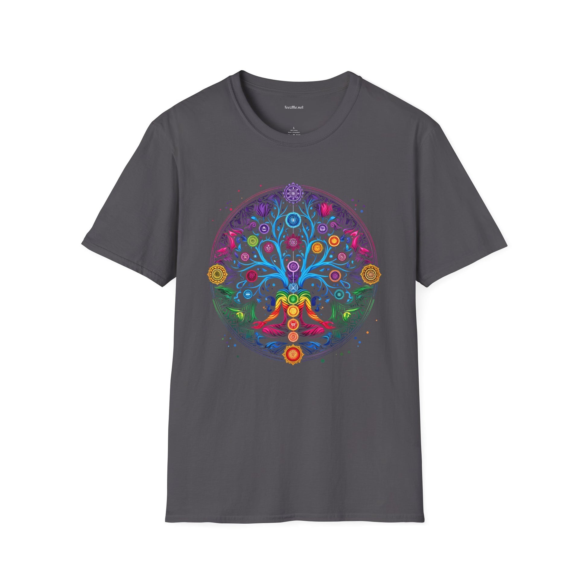 Chakra with Moon  Unisex Softstyle T-Shirt 100% Cotton Graphic