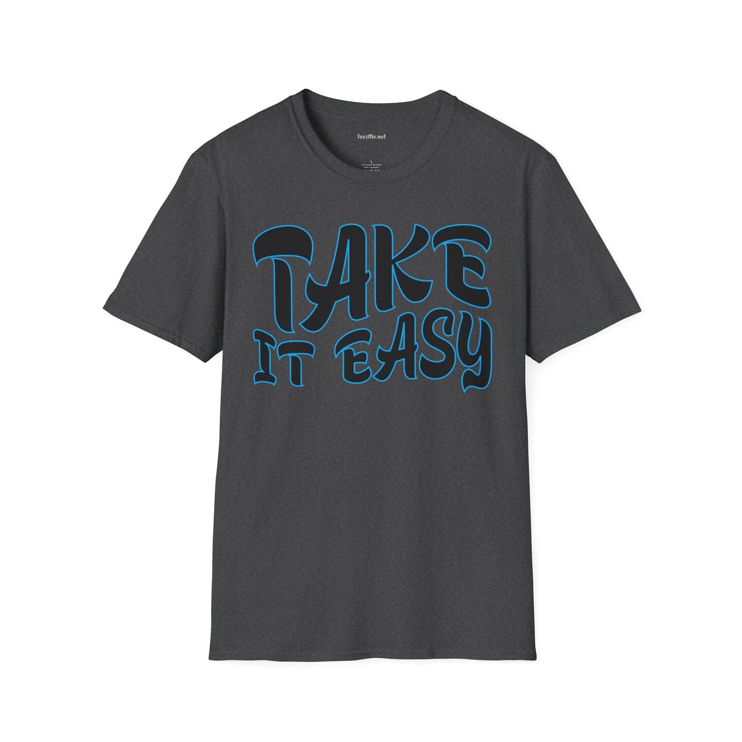 Take It Easy (blue) Unisex Softstyle T-Shirt 100% Cotton
