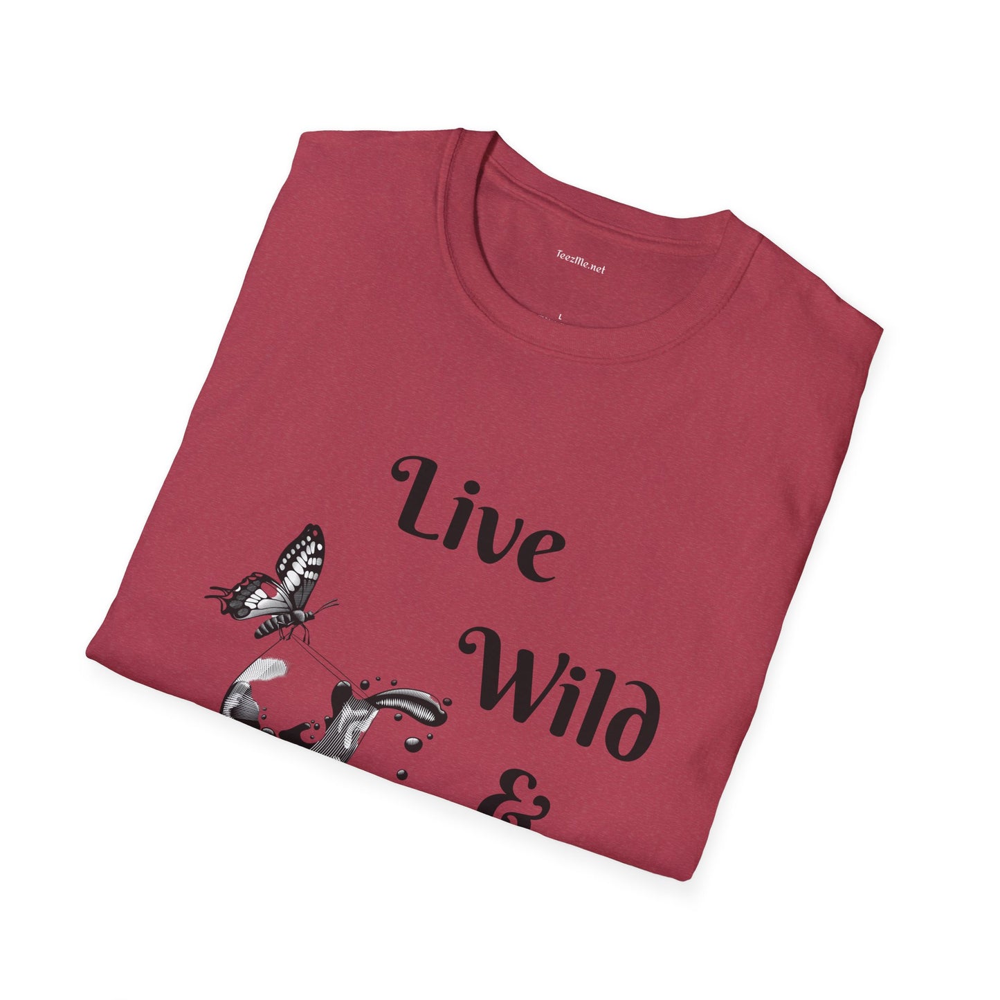 Live Wild & Free -  Unisex Softstyle T-Shirt 100% Cotton Graphic