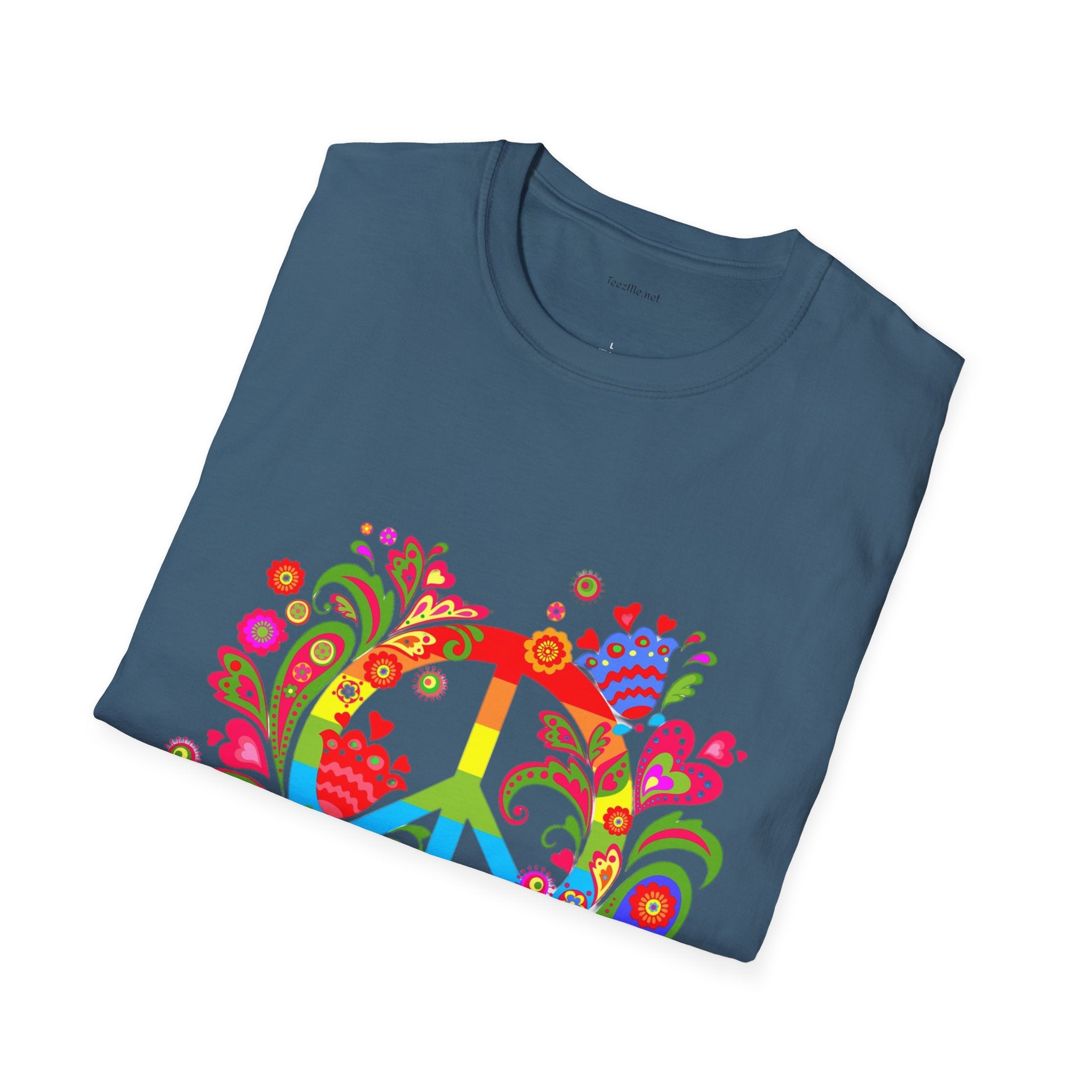 Peace sign illustration - Unisex Softstyle T-Shirt 100% Cotton Graphic