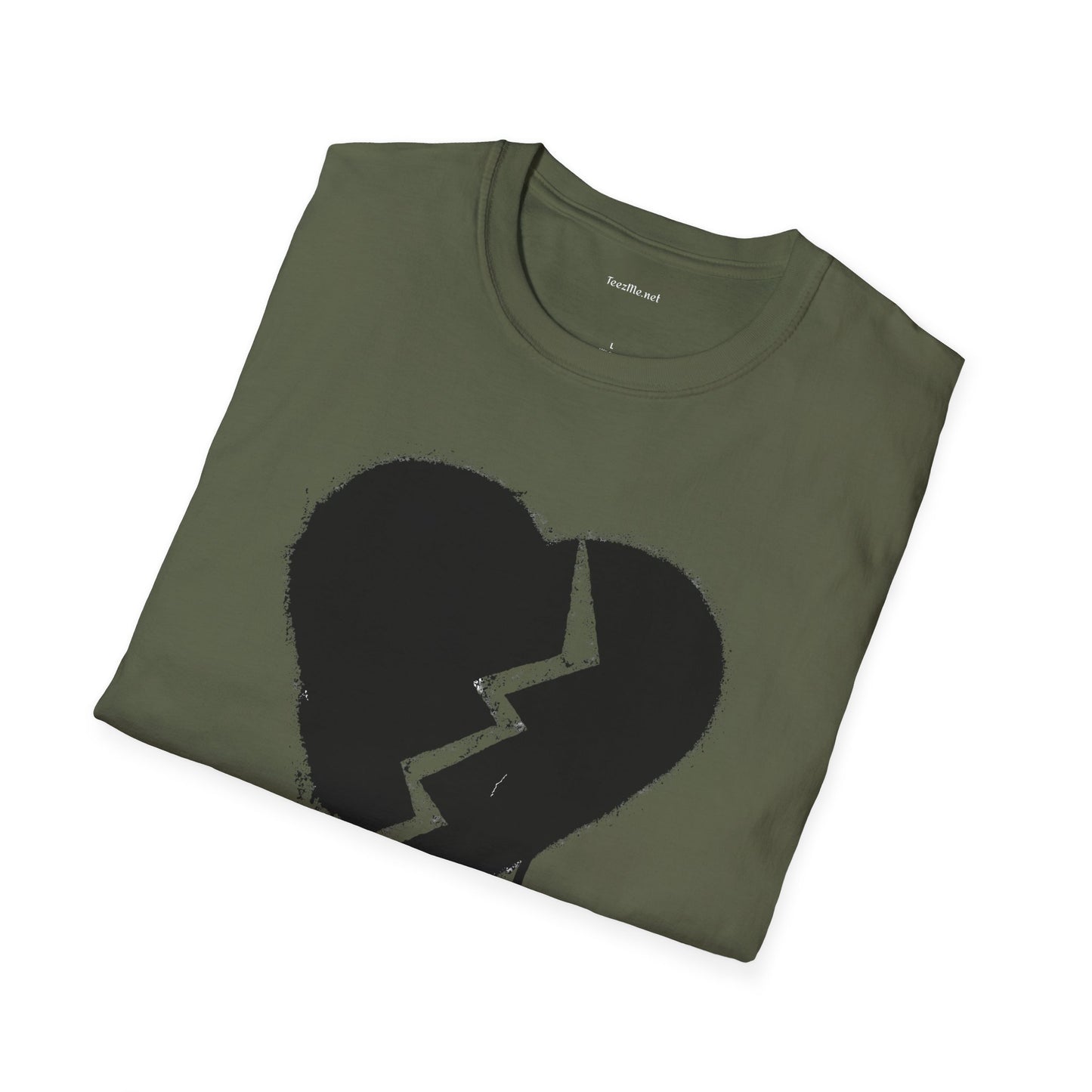 Broken Heart  - Unisex Softstyle T-Shirt 100% Cotton Graphic