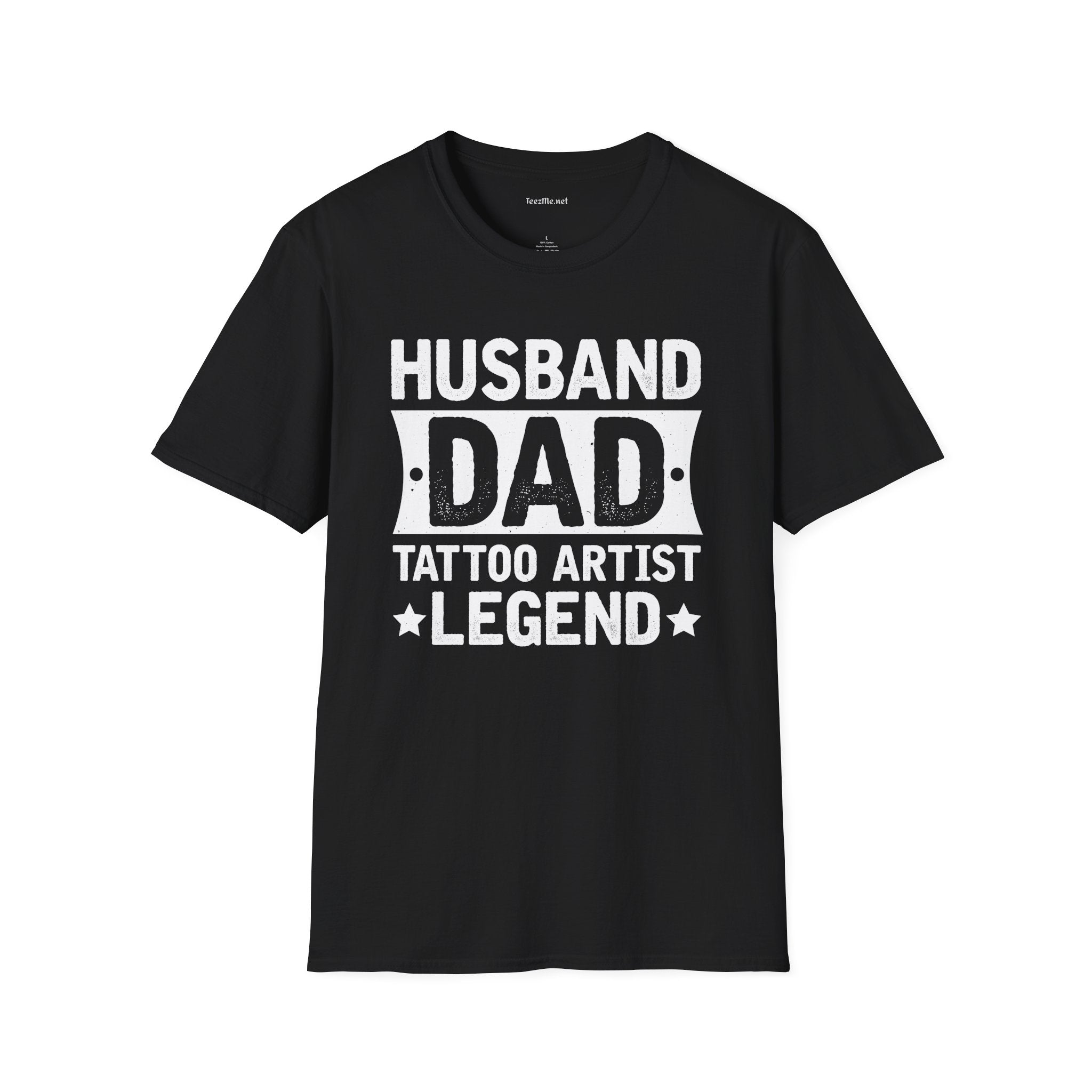 Husband DAD Tattoo Artist Unisex Soft Style T-Shirt 100% Cotton Graphic