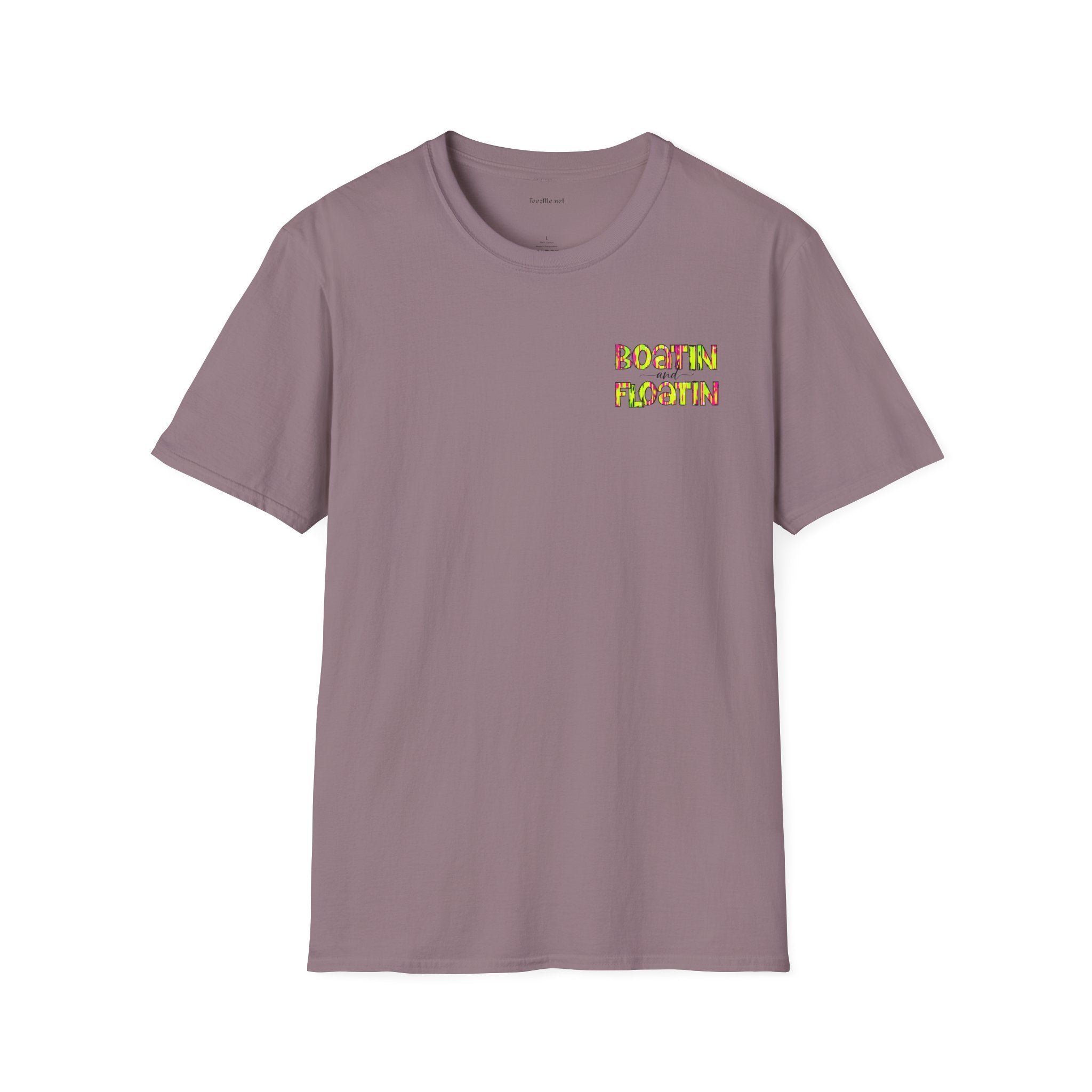 Boatin and Floatin (pocket size) - Unisex Softstyle T-Shirt 100% Cotton Graphic