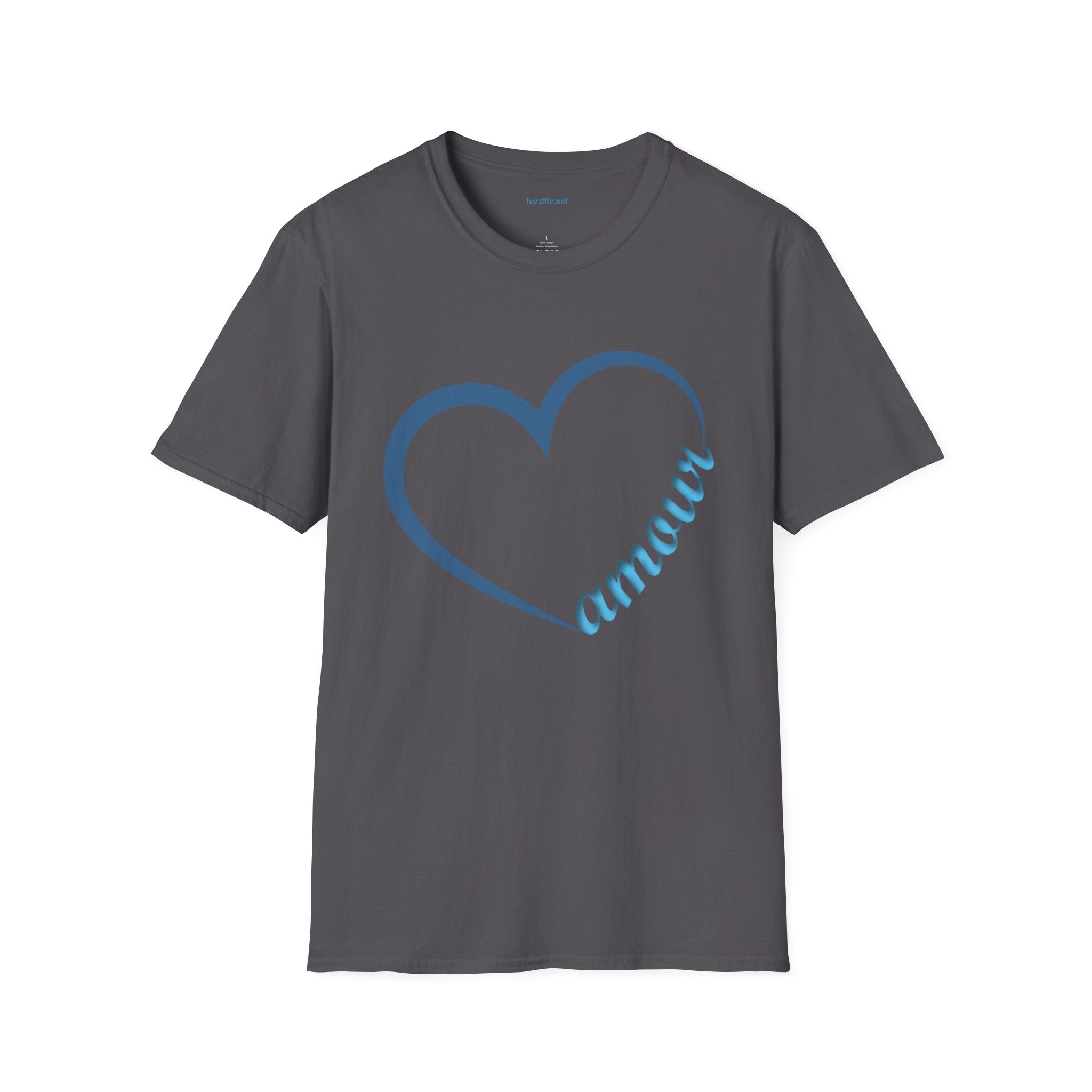 Amour (Turquoise) Unisex Softstyle T-Shirt 100% Cotton Graphic