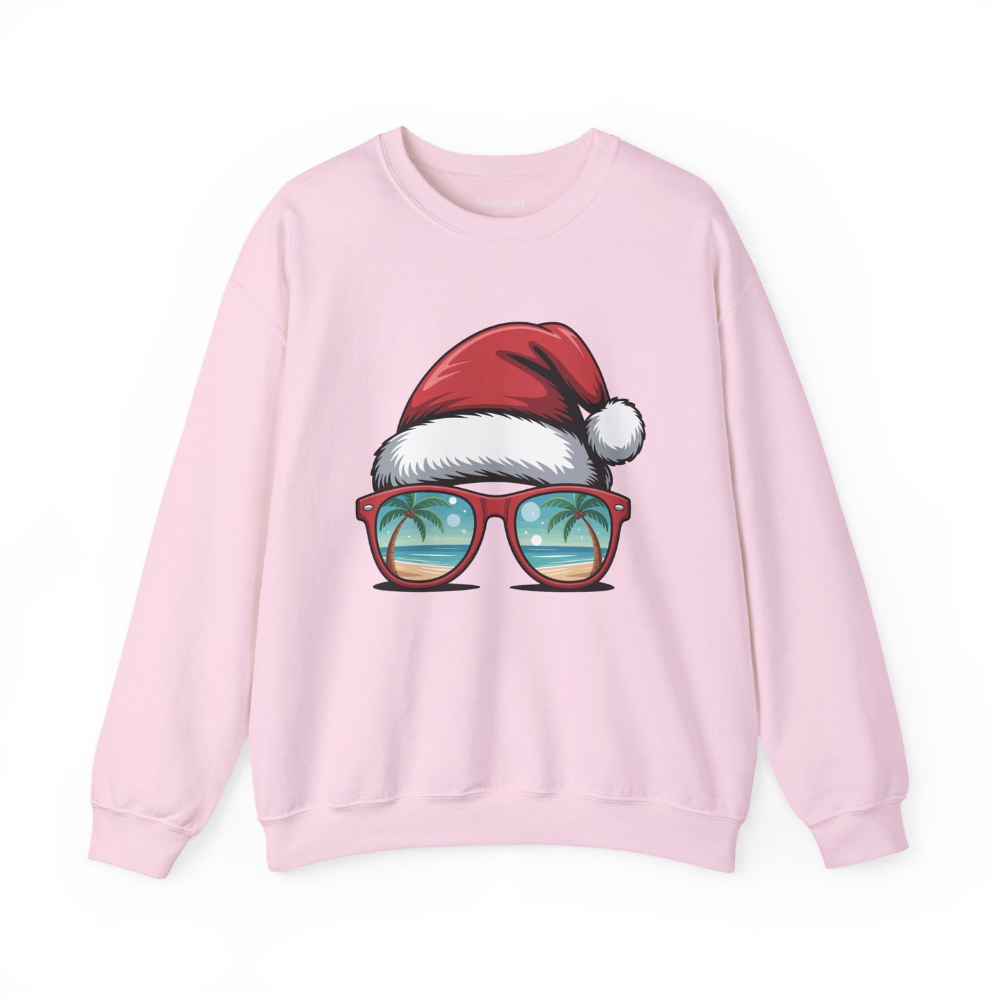 Santa Beach Hat Unisex Heavy Blend™ Crewneck Sweatshirt