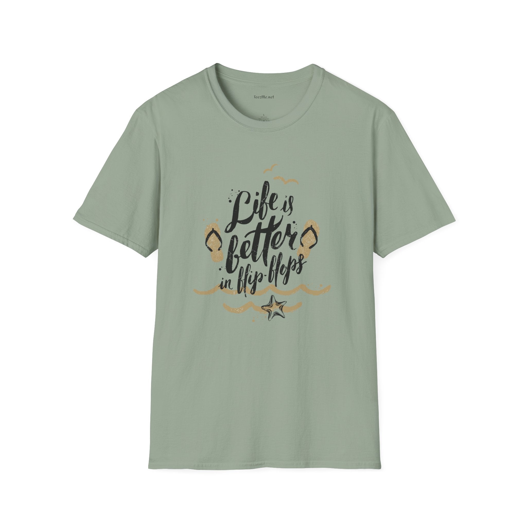 Life is better in Flip Flops - Unisex Softstyle T-Shirt 100% Cotton Graphic