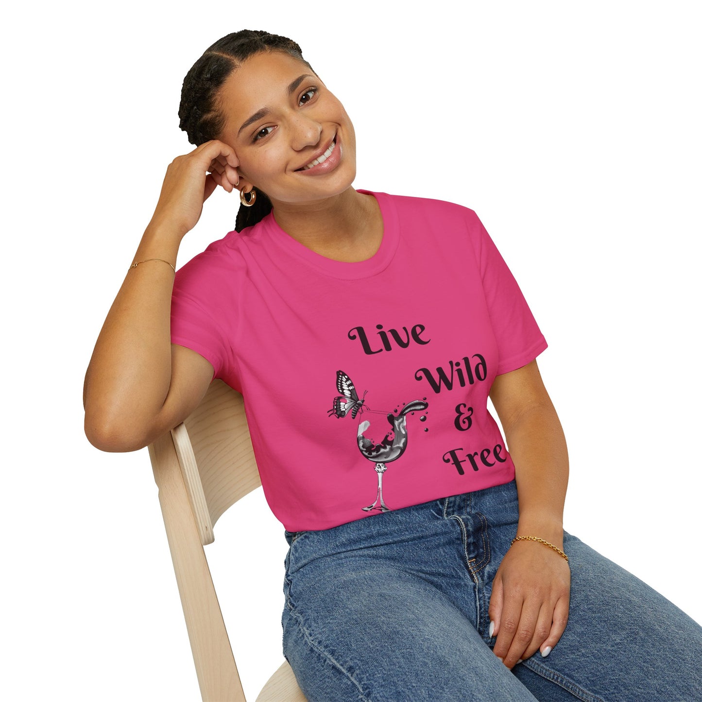 Live Wild & Free -  Unisex Softstyle T-Shirt 100% Cotton Graphic