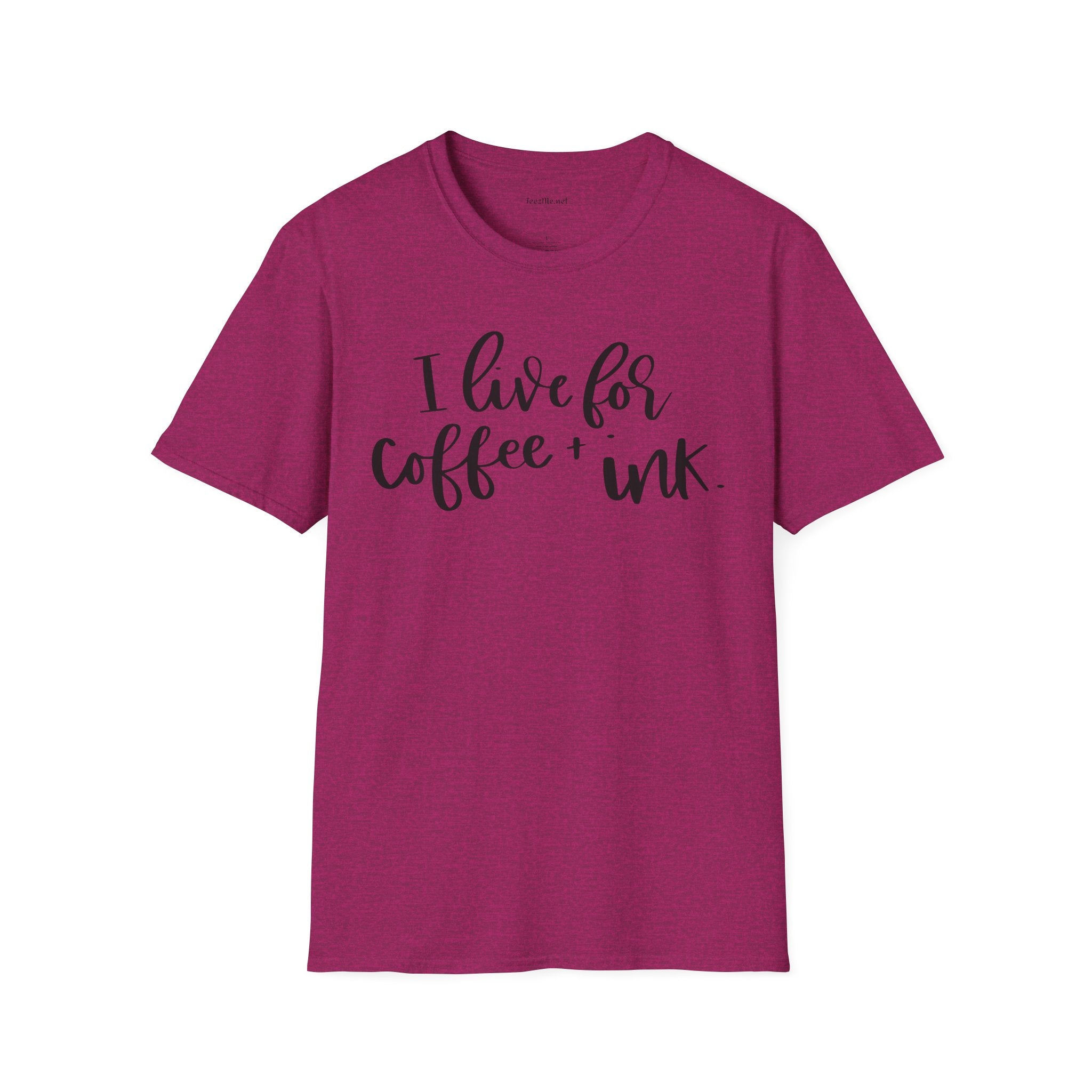 I Live for Coffee & Ink Unisex Soft Style T-Shirt 100% Cotton Graphic