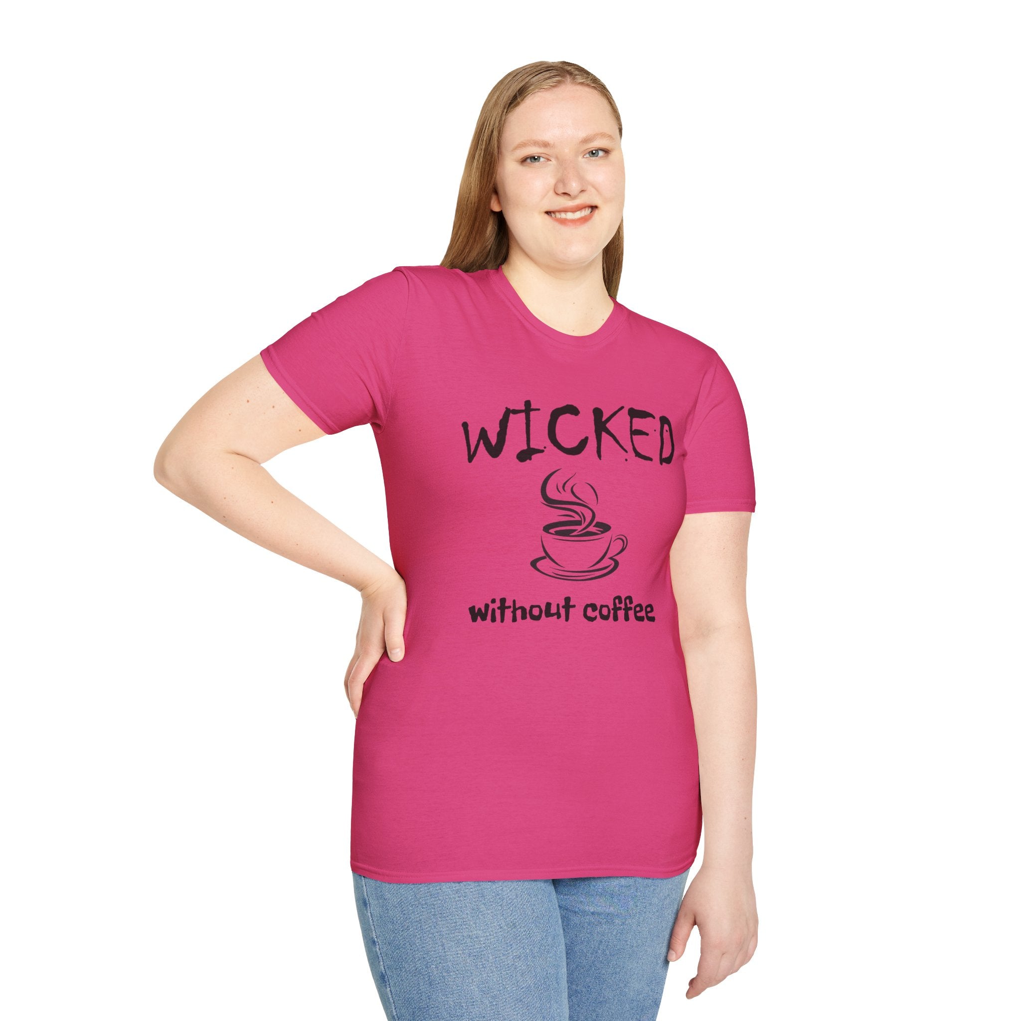 Wicked without Coffee - Unisex Softstyle T-Shirt 100% Cotton Graphic