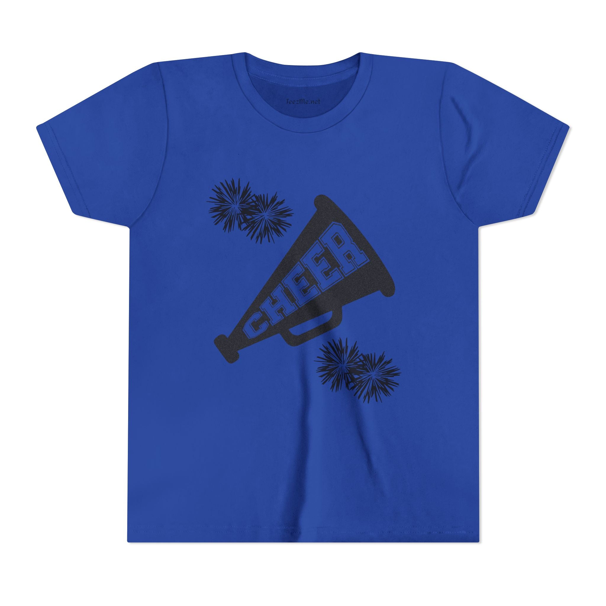 Youth Cheer Megaphone T‑Shirt – Pom Pom Cheerleader Tee