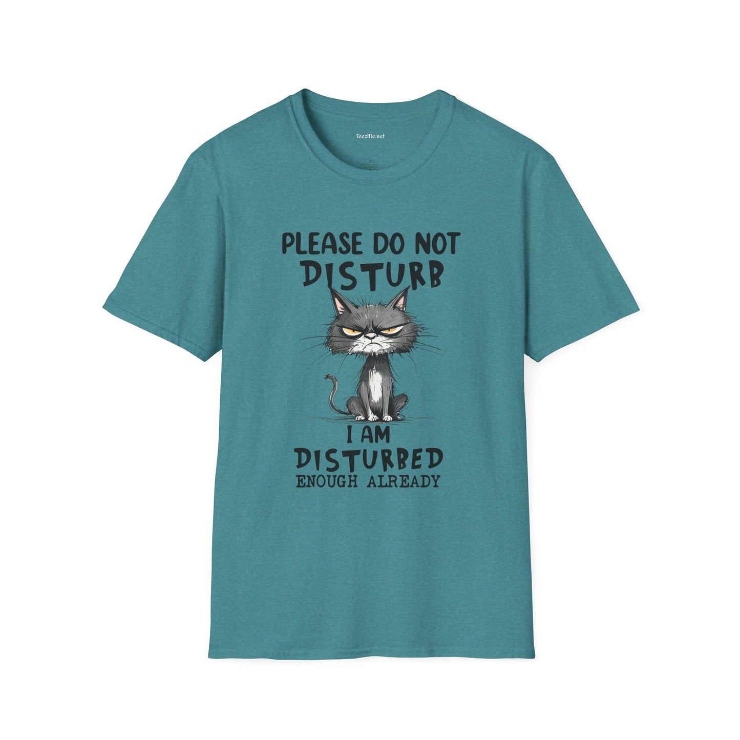 Please Do Not Disturb Unisex Softstyle T-Shirt 100% Cotton Graphic