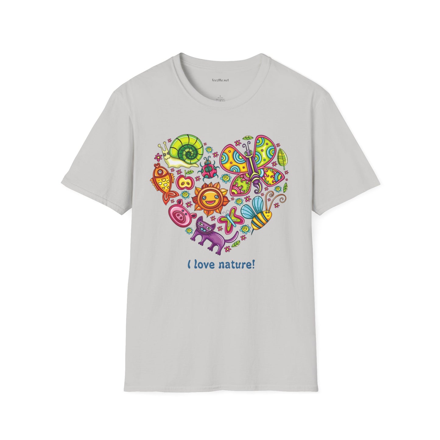 I love nature Unisex SoftStyle T-Shirt 100% Cotton Graphic