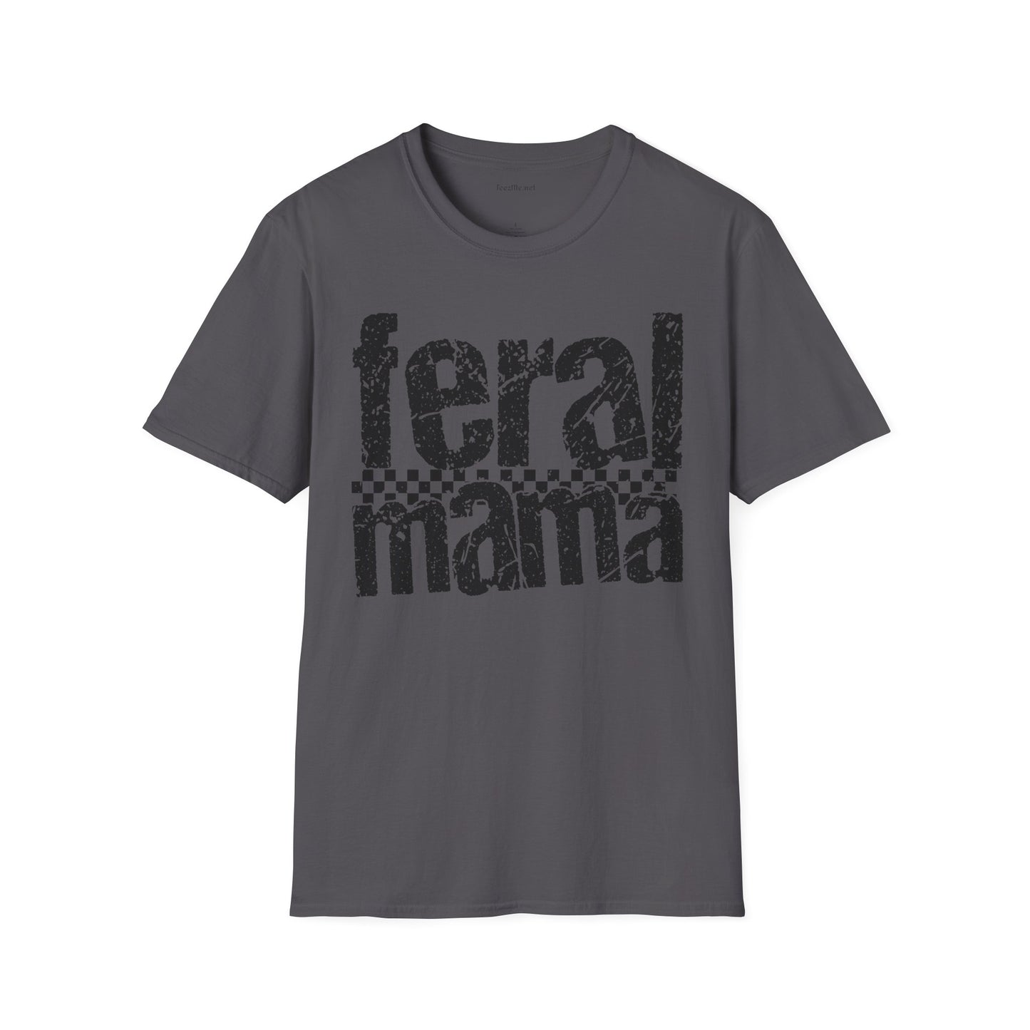 Feral Mama 01 Unisex SoftStyle T-Shirt 100% Cotton Graphic