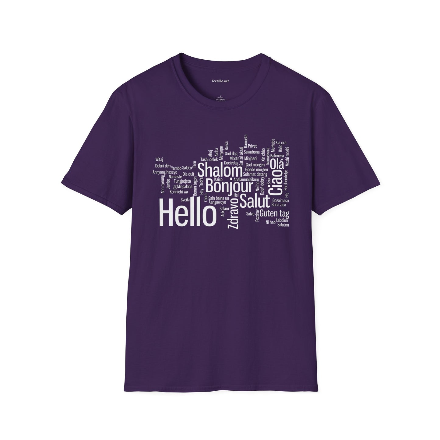 Hello (Multilingual) Unisex Softstyle T-Shirt 100% Cotton