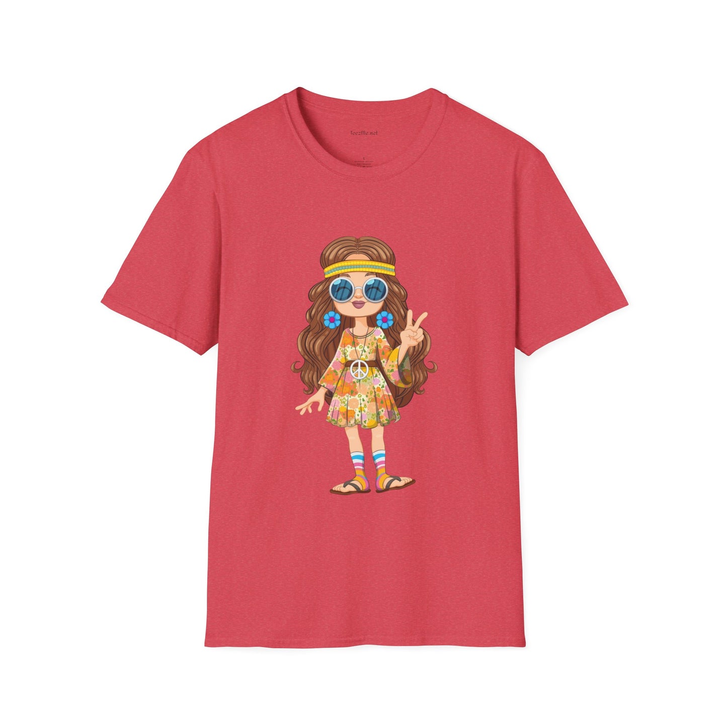 Hippie Girl - Unisex Ultra Cotton Tee 100% Cotton Graphic