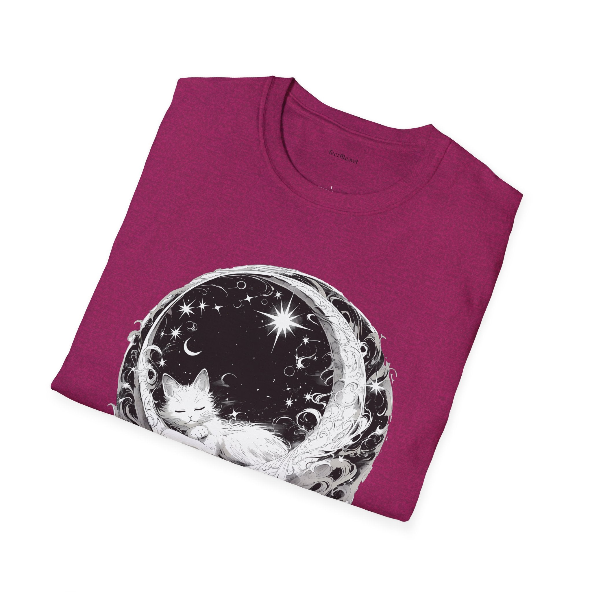 Moon Cat  - Unisex Softstyle T-Shirt 100% Cotton Graphic