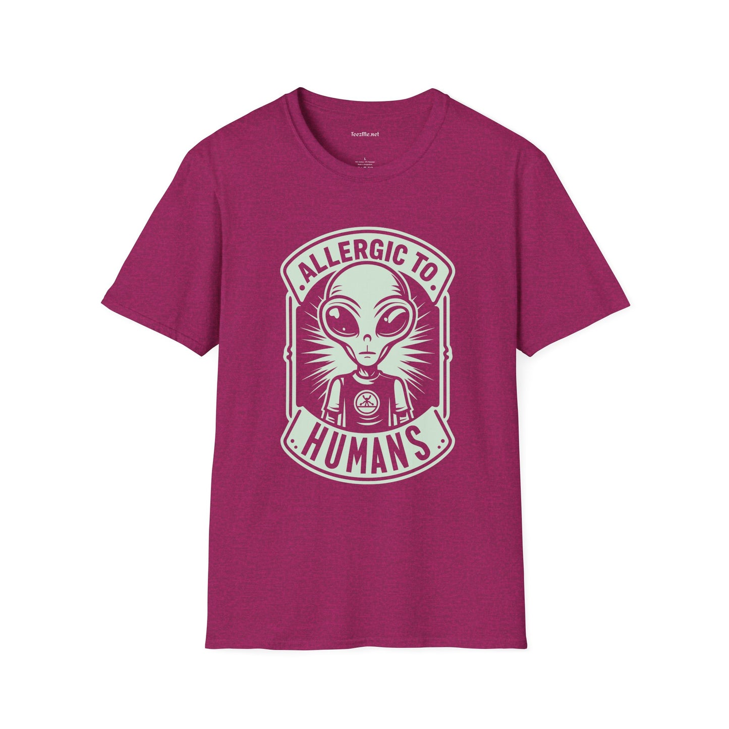 Allergic to Humans Unisex Softstyle T-Shirt 100% Cotton Graphic