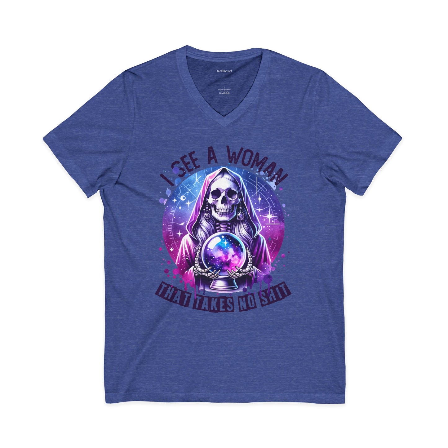 I See A Woman That Takes No Shit Tarot Unisex Jersey Short Sleeve V-Neck Tee