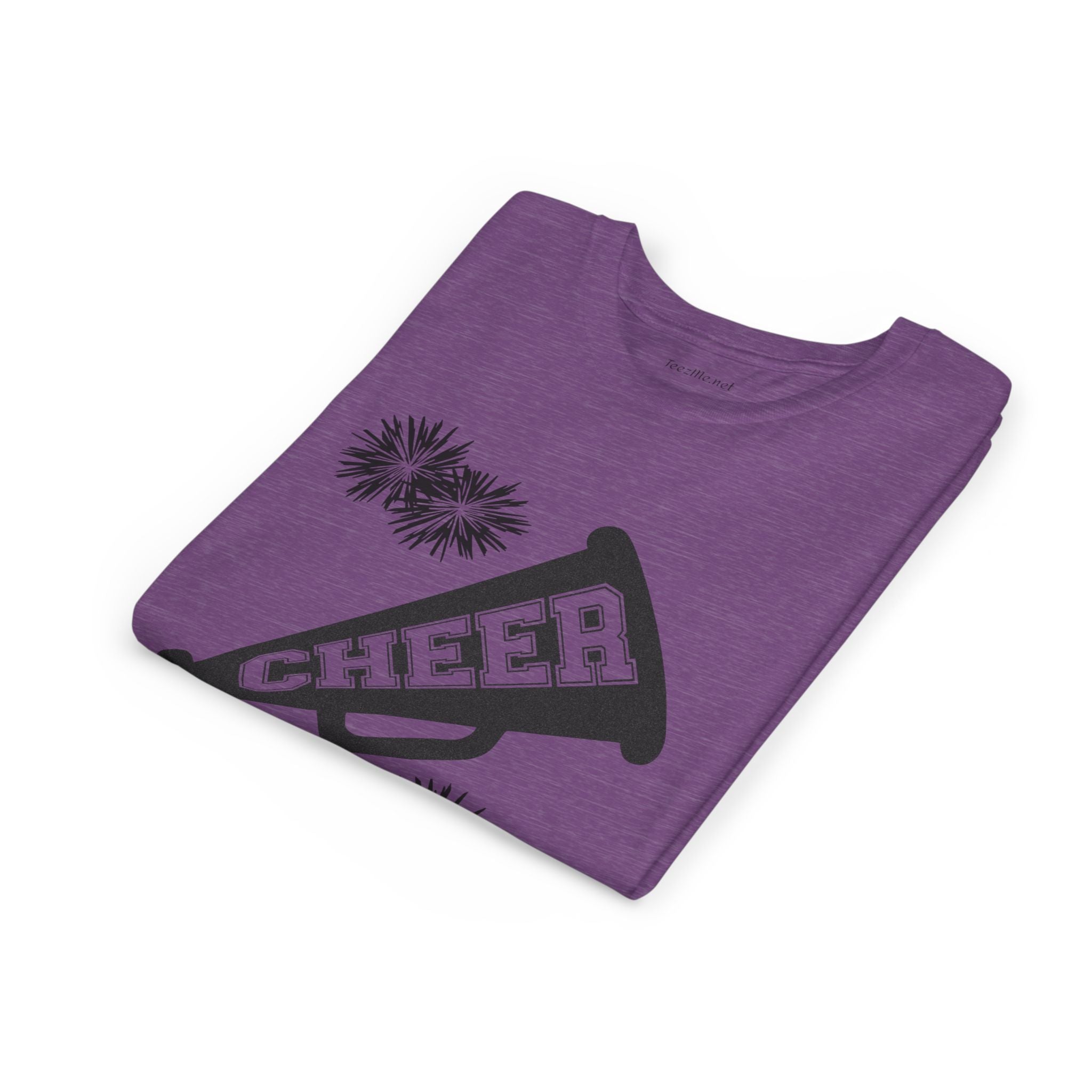 Youth Cheer Megaphone T‑Shirt – Pom Pom Cheerleader Tee