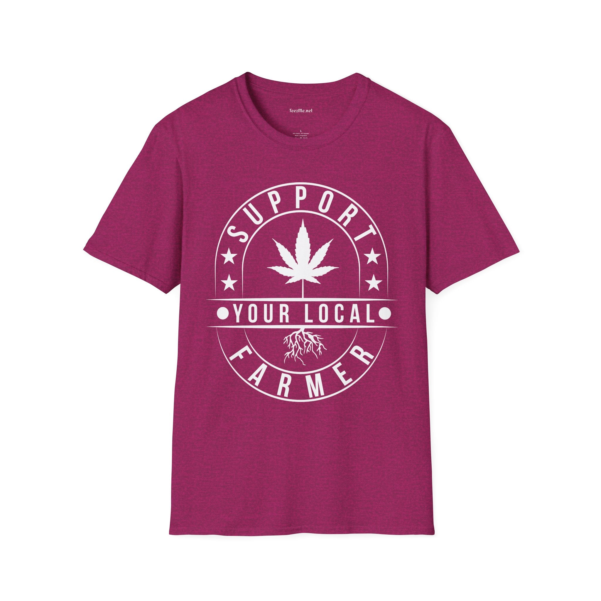 Support Your Local Farmer 420 Unisex Soft Style T-Shirt 100% Cotton Graphic