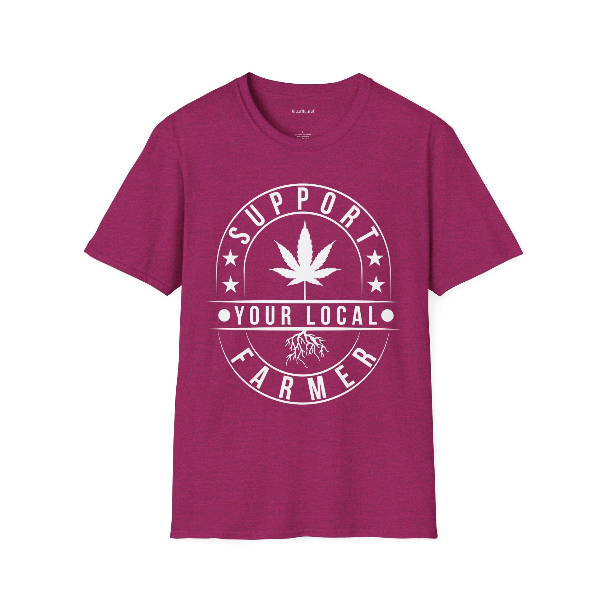 Support Your Local Farmer 420 Unisex Soft Style T-Shirt 100% Cotton Graphic