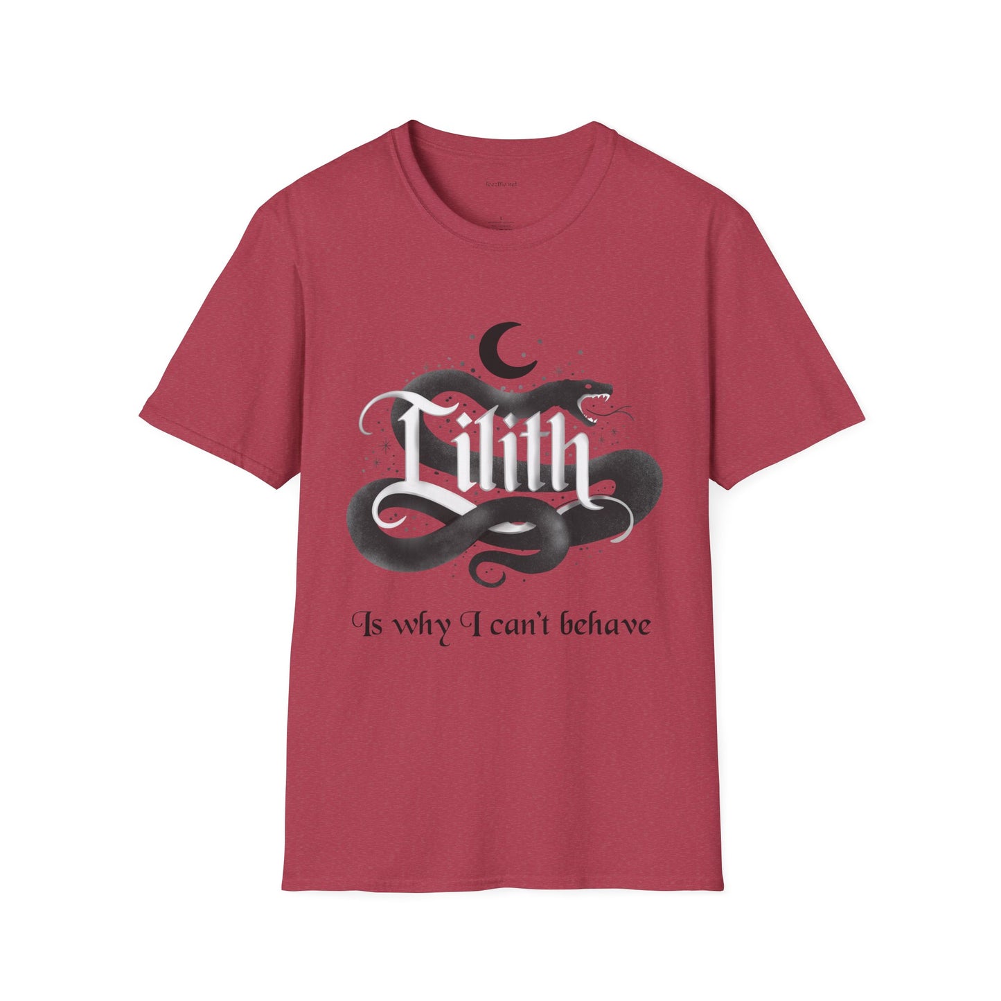 Lilith Is Why I Can't Behave Unisex Softstyle T-Shirt 100% Cotton Graphic