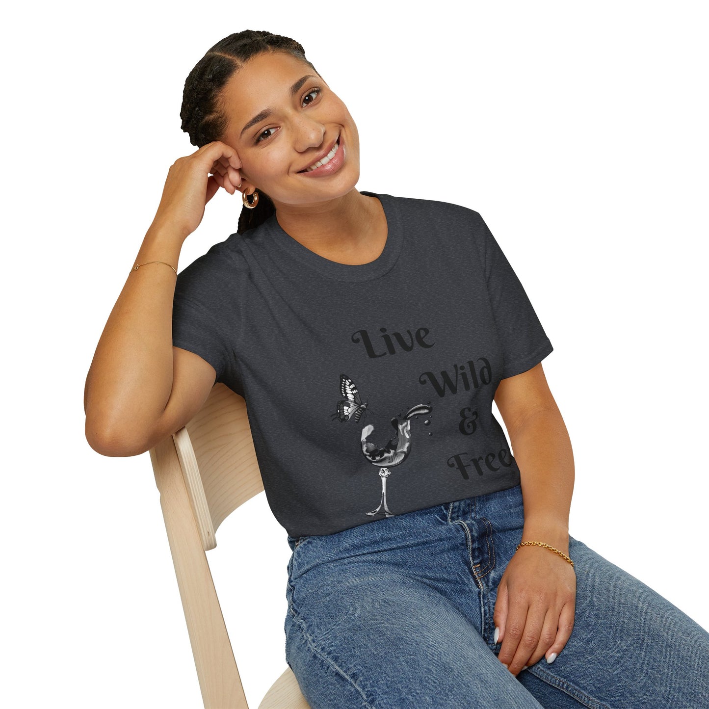 Live Wild & Free -  Unisex Softstyle T-Shirt 100% Cotton Graphic