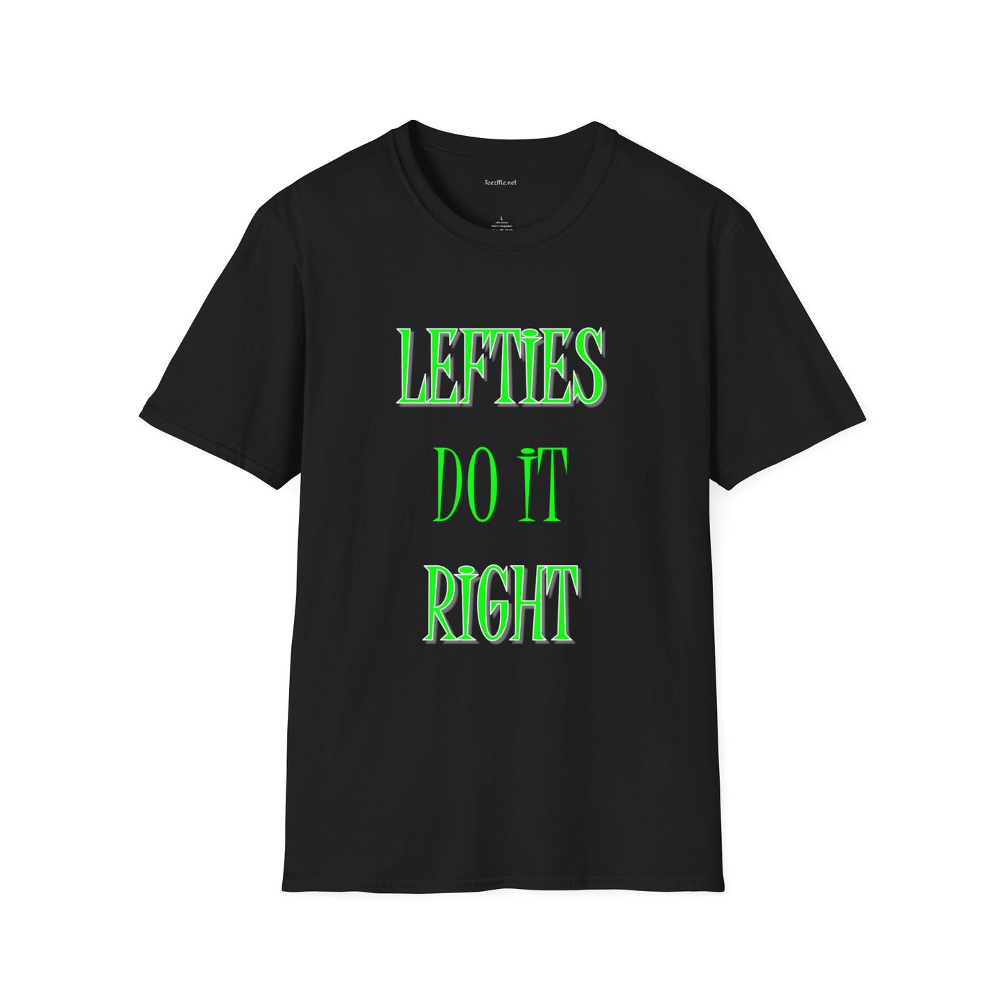 Lefties do it Right (green) - Unisex Softstyle T-Shirt 100% Cotton Graphic