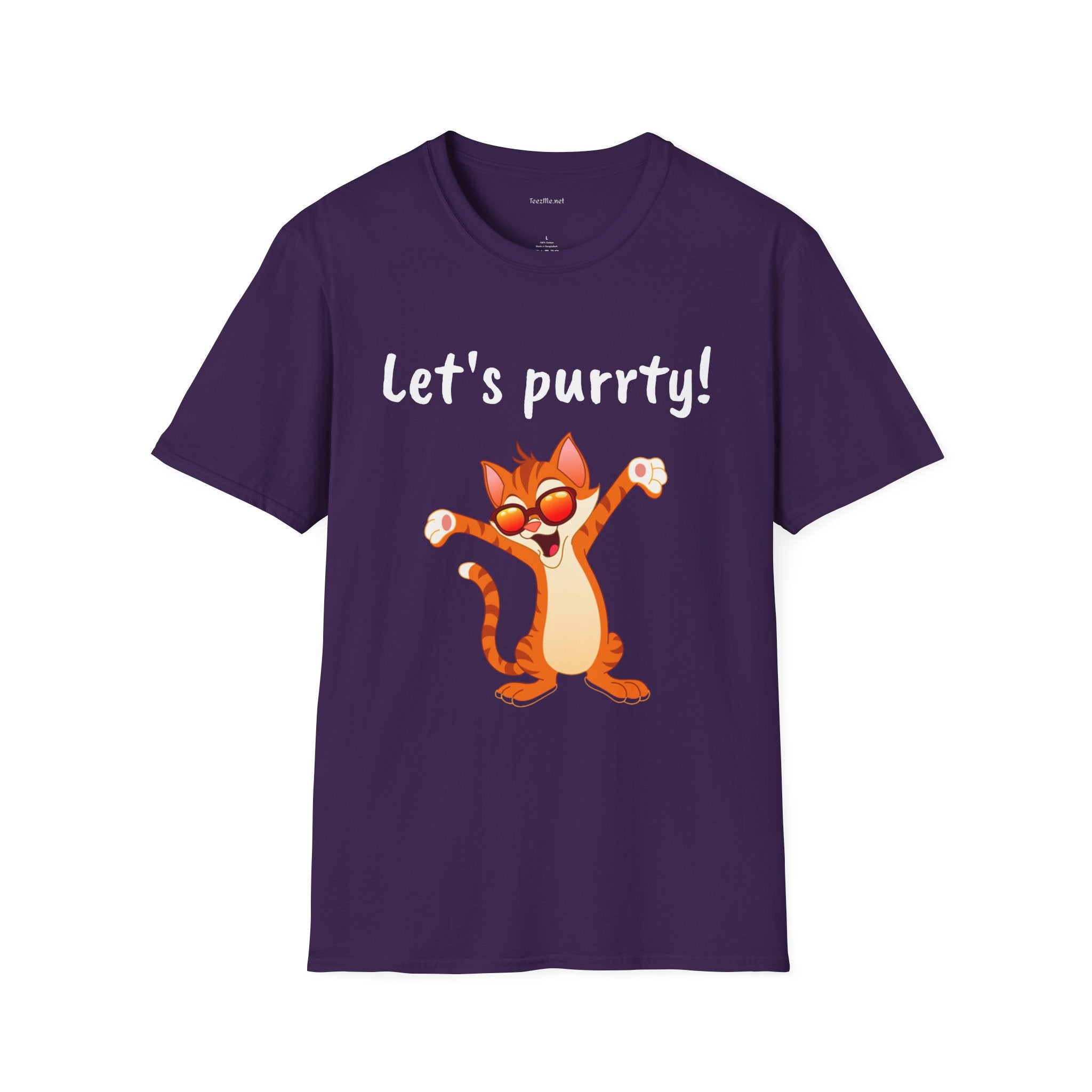 Let's purrty! - Unisex Softstyle T-Shirt 100% Cotton Graphic