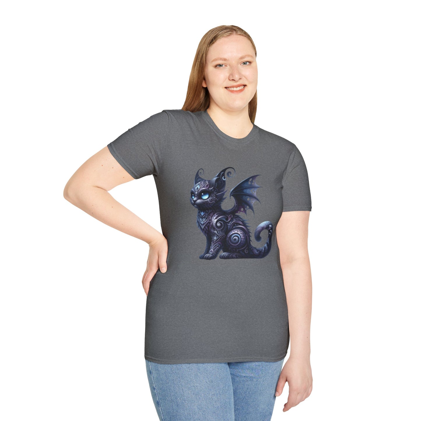Black Fairy Cat -Shirt 100% Cotton Graphic