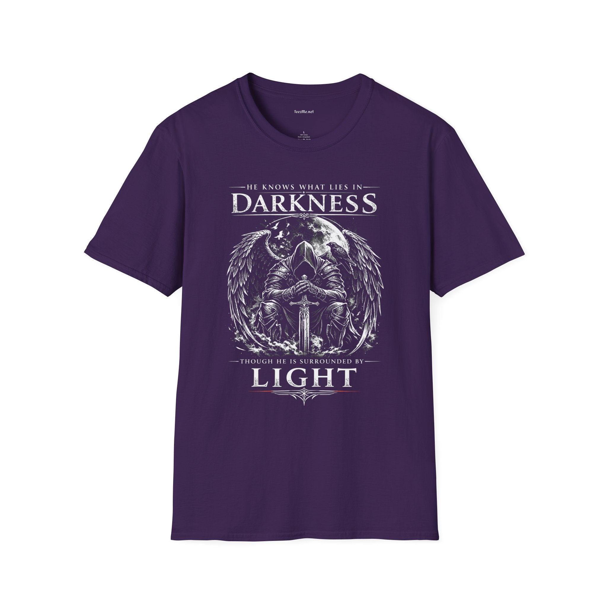 He Knows What Lies In Darkness Unisex Softstyle T-Shirt 100% Cotton Graphic
